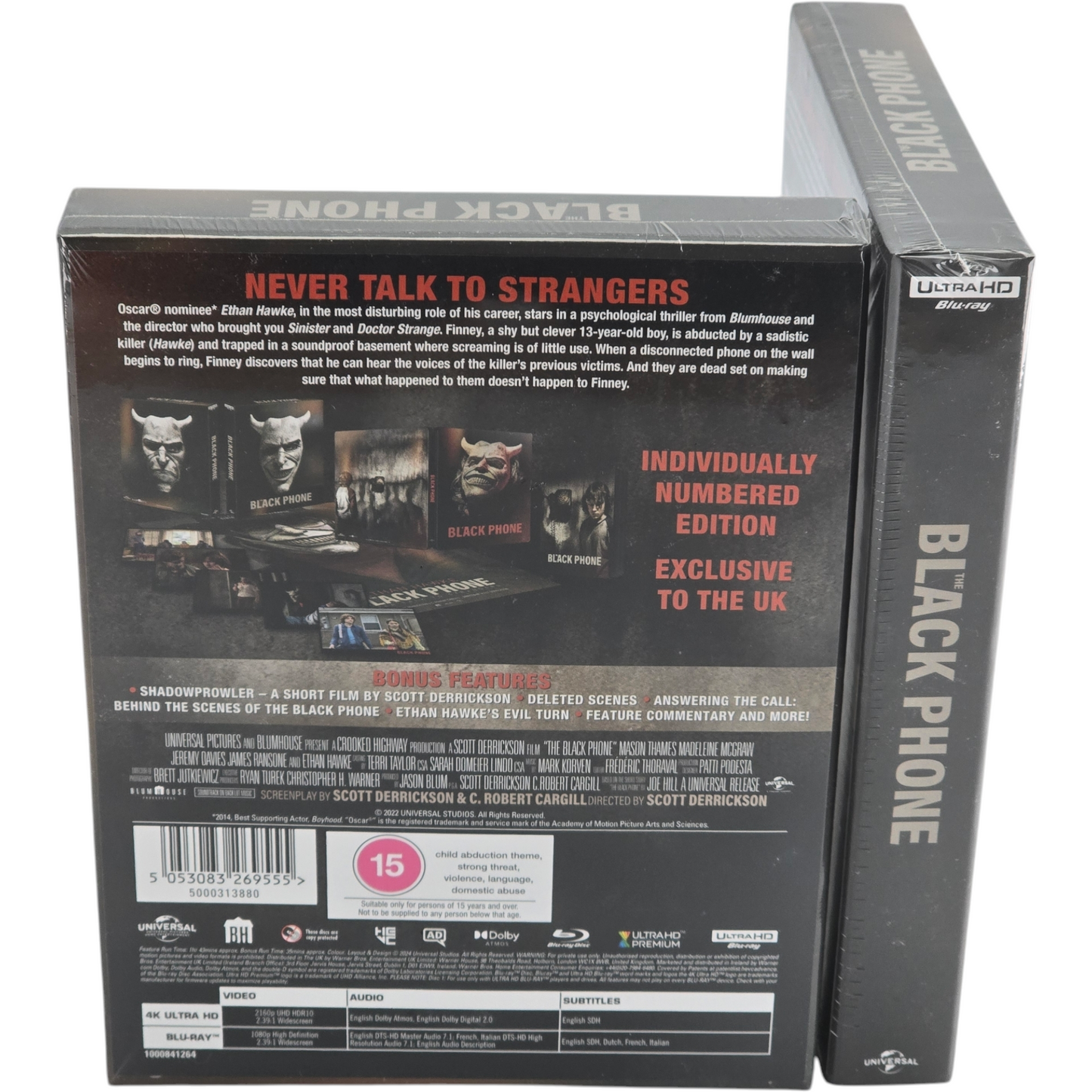 The Black Phone 4K Ultra HD Steelbook Collector Limitée 2500 Ex Numérotée Zone B