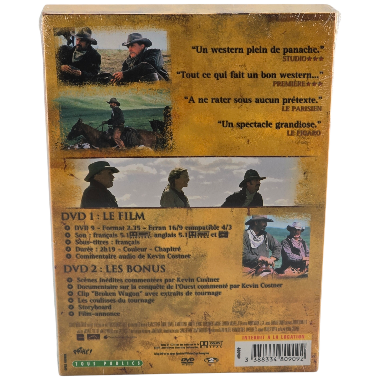 Open Range-Édition Collector 2 X DVD + Bonus Zone 2 Kevin Costner Robert Duvall