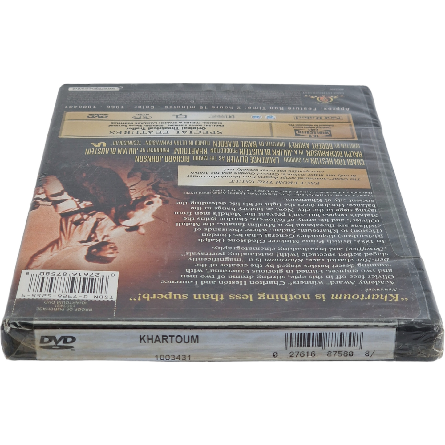Khartoum DVD 1966 Charlton Heston, Laurence Olivier, 2002 Zone 1