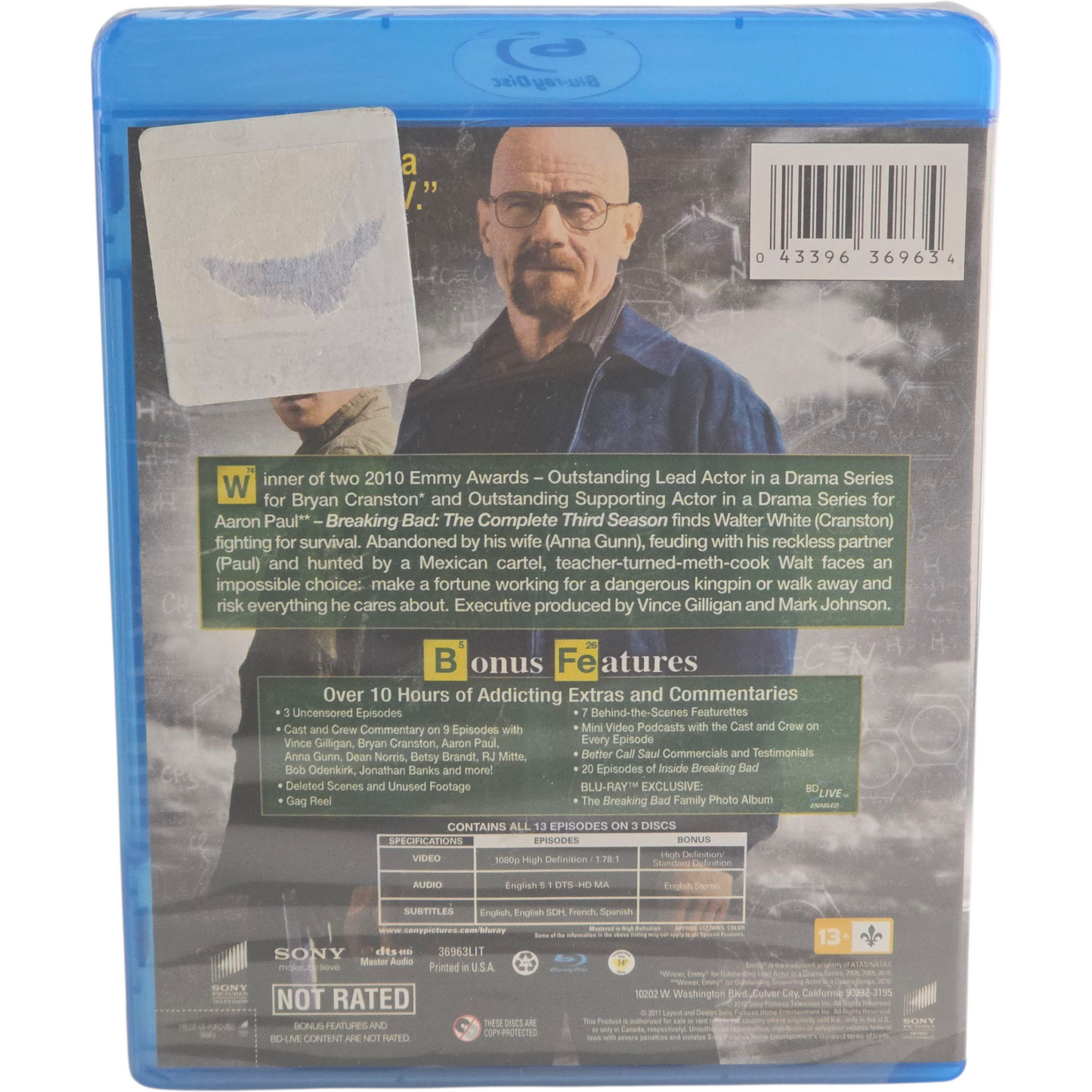 Breaking Bad : La troisième saison complète Blu-ray US Import VO/STFR  Region A 2011