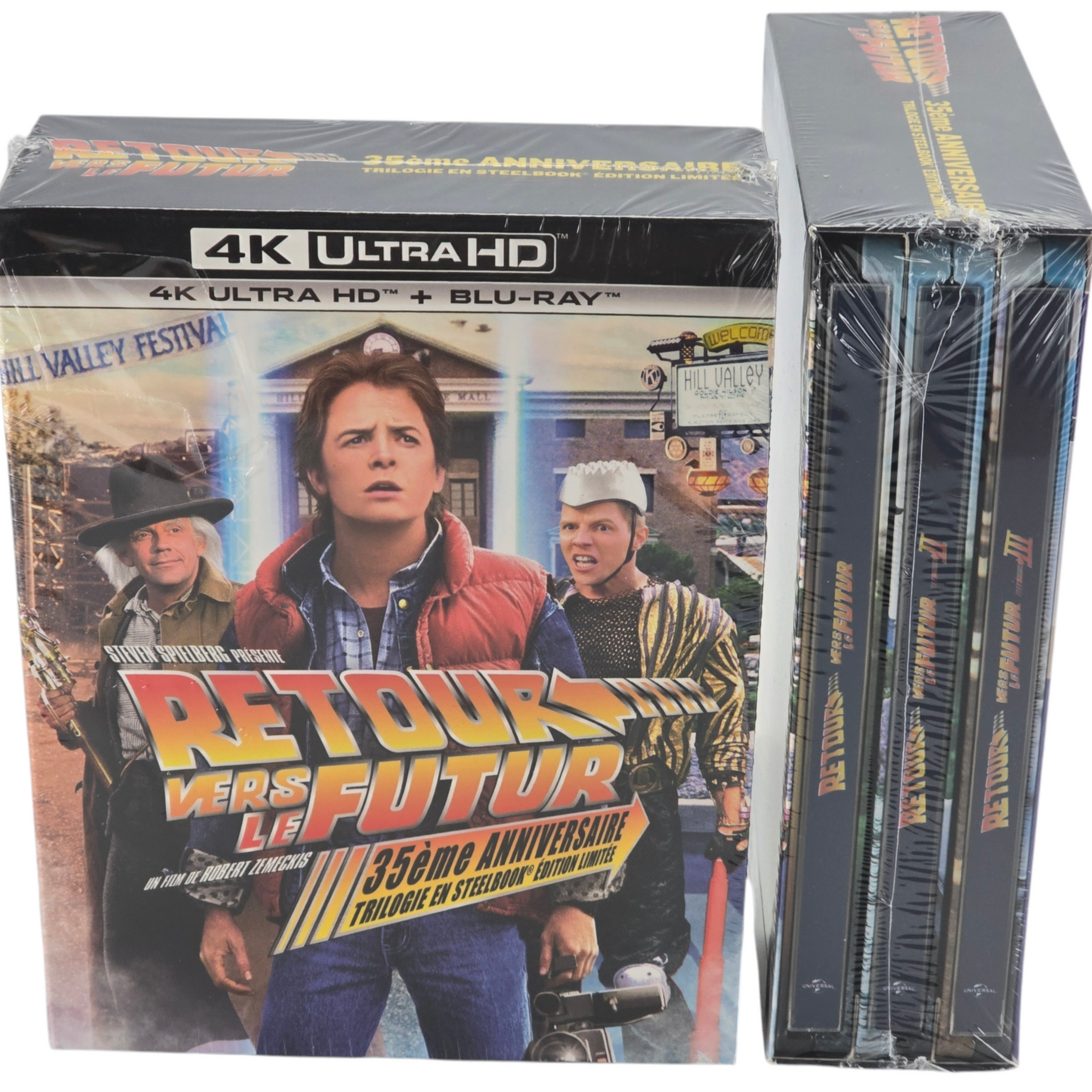 Retour vers Le Futur Trilogie 4K Blu-Ray SteelBook 35ème Anniversaire Zone 2