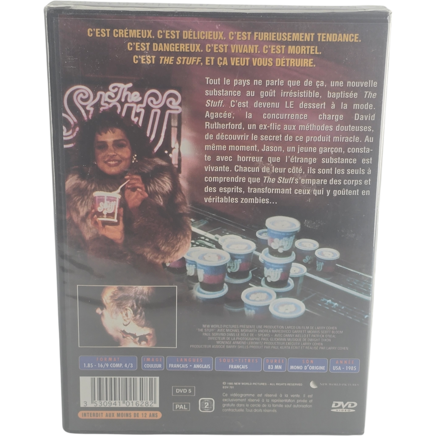 The Stuff DVD MadMovies larry cohen Michael Moriarty Zone 2