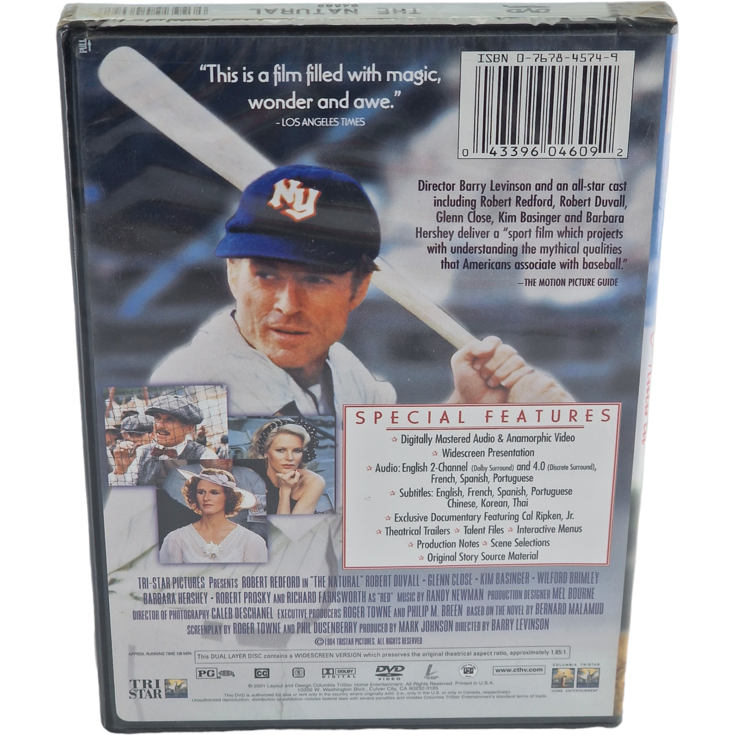 Le Meilleur (The Natural) DVD Robert Redford, Robert Duvall, Glenn Close Zone 1