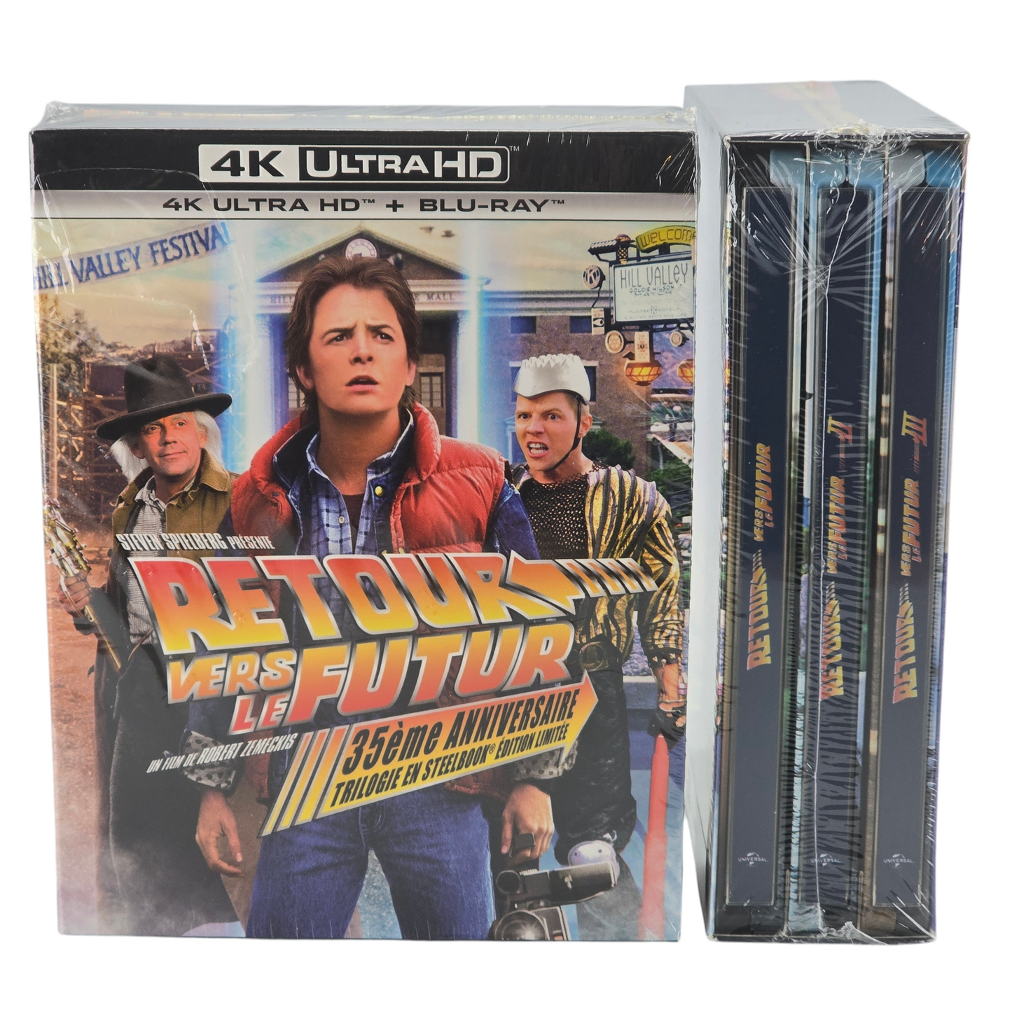 Retour vers Le Futur Trilogie 4K Blu-Ray SteelBook 35ème Anniversaire Zone 2