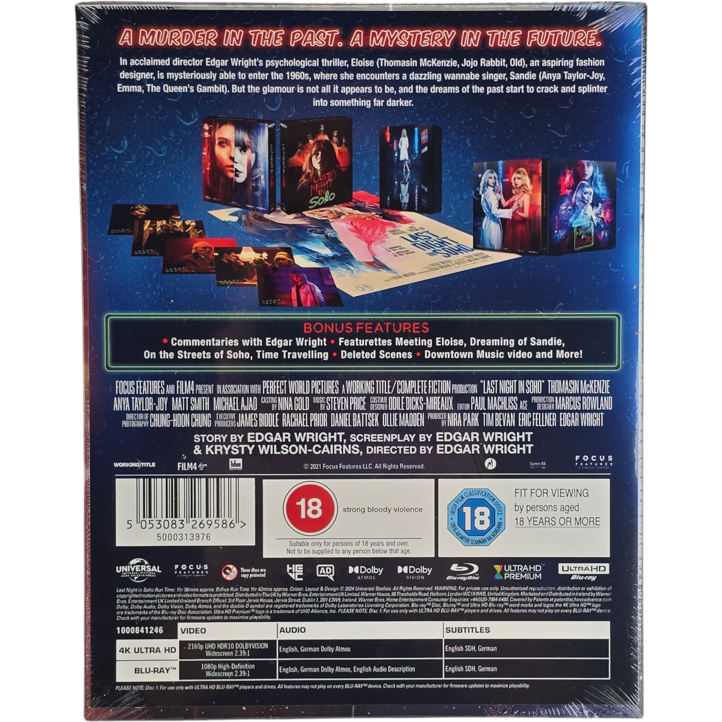 Last Night in Soho 4K Ultra HD Steelbook Collector Limitée 2500 Ex Numérotée 18-
