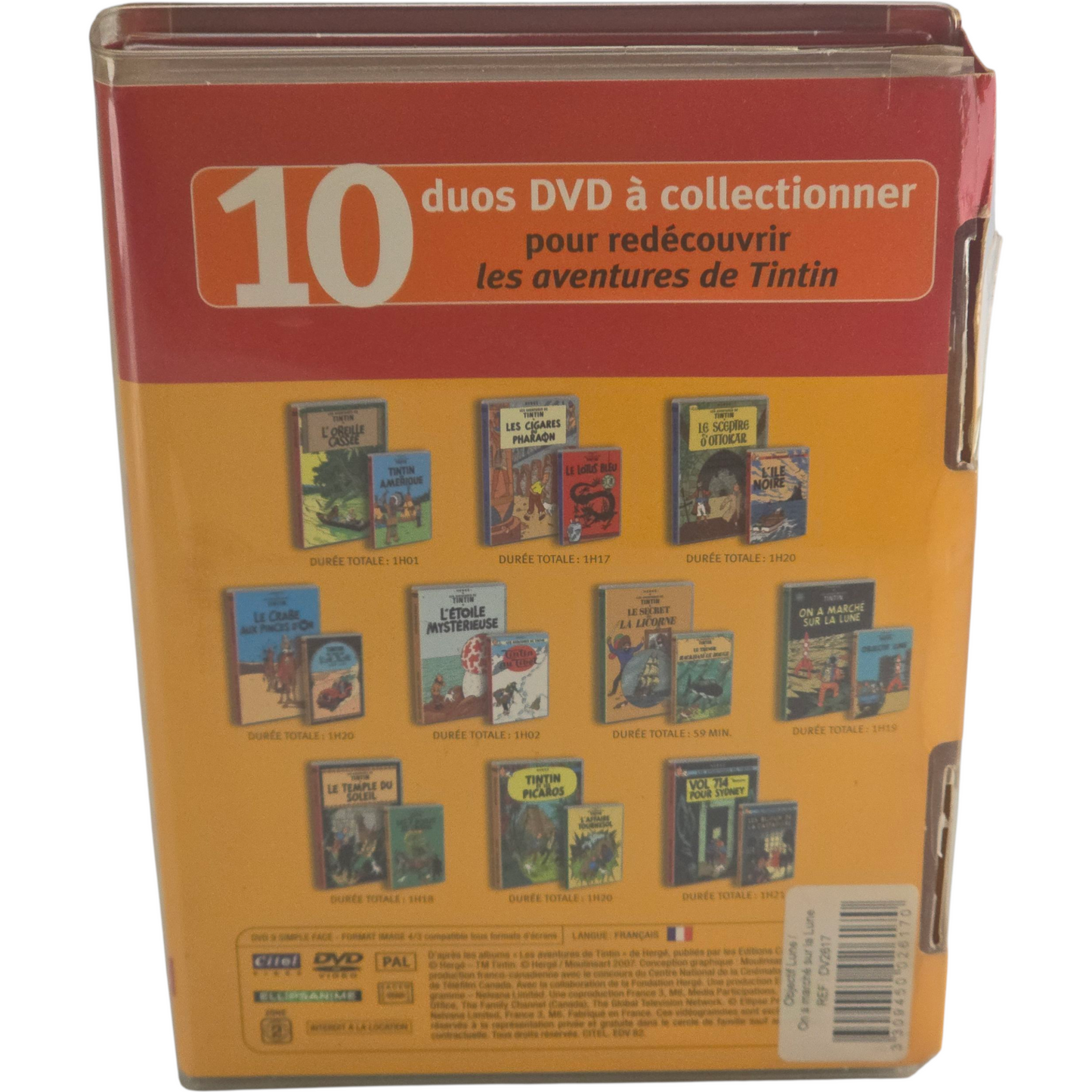 Les Aventures De Tintin - On A Marché Sur La Lune + Objectif Lune DVD Pack  Zone 2