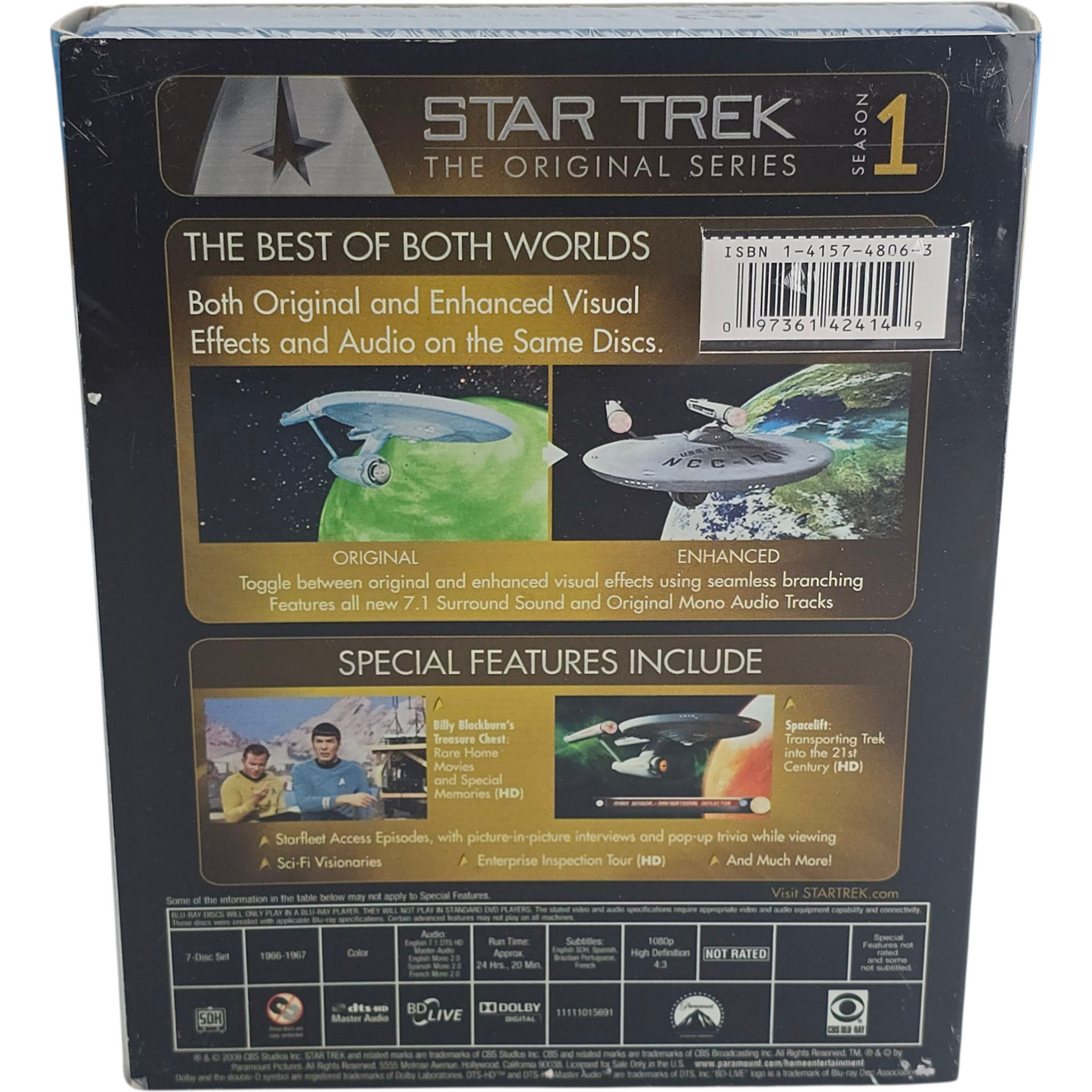 Star Trek -The Original Series: Season 1 Blu-Ray Zone 1 (1966–1967) Import USA