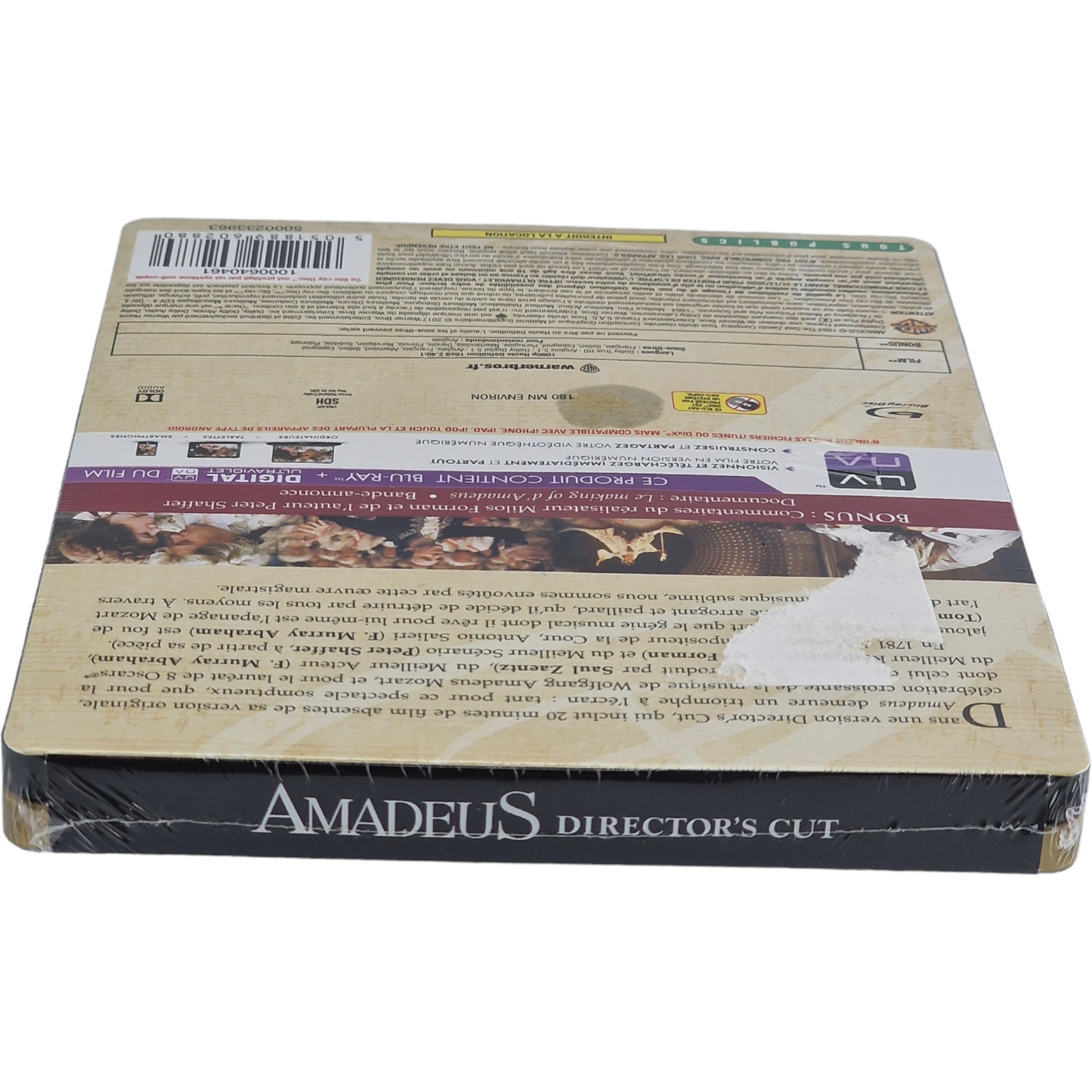 Amadeus "La vie de Mozart" Blu-ray Steelbook Director's Cut France 2017 Zone B