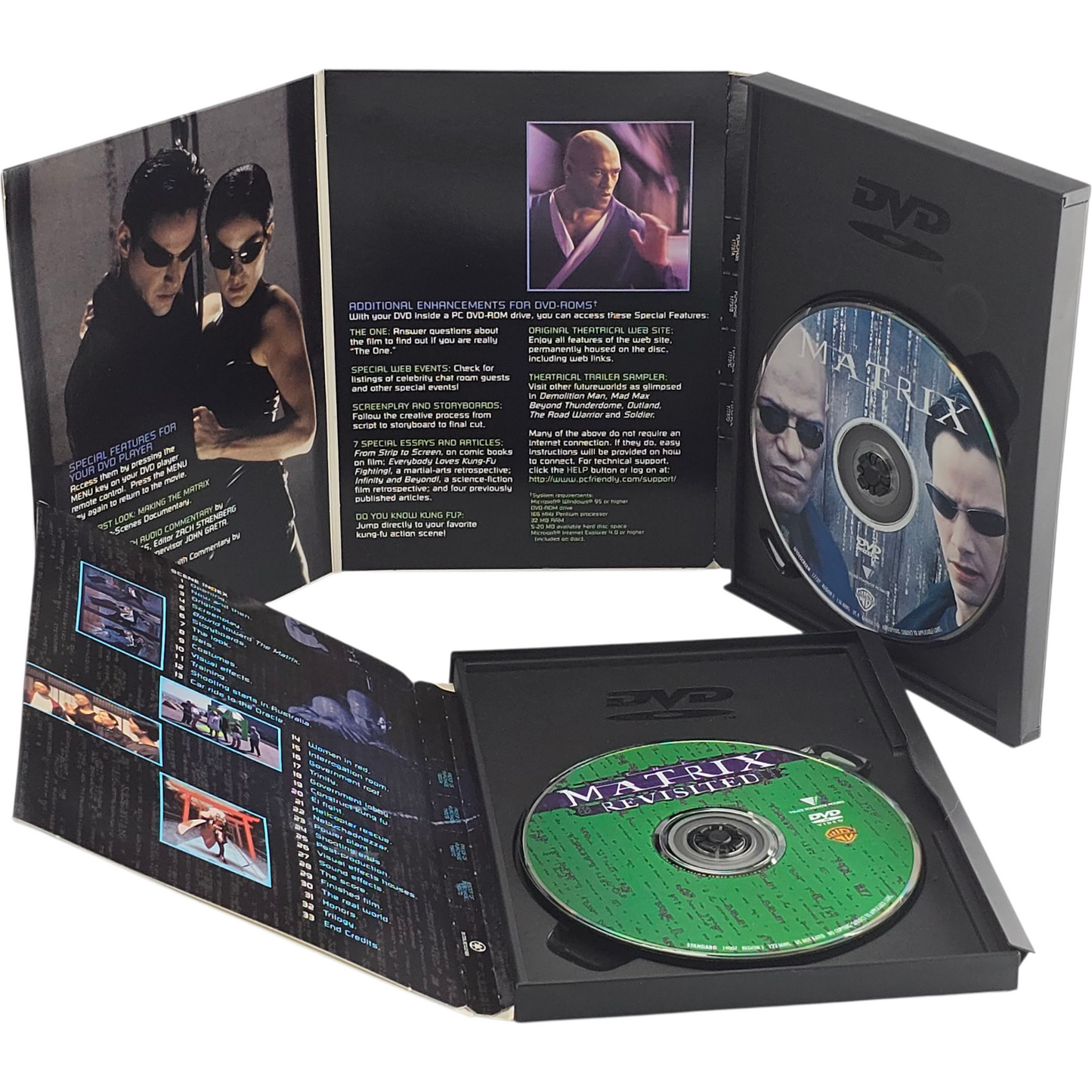 Matrix + Matrix Revisited DVD : Keanu Reeves, Laurence Fishburne, Zone 1 US Import