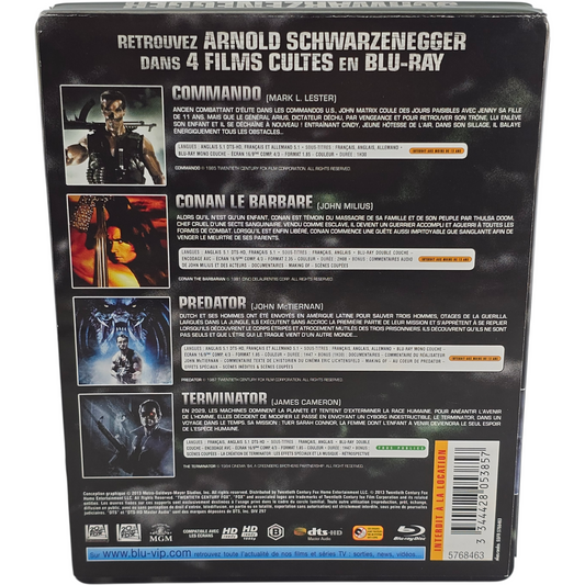 Arnold Schwarzenegger SteelBook 4 Blu-ray Commando Conan Predator Terminator
