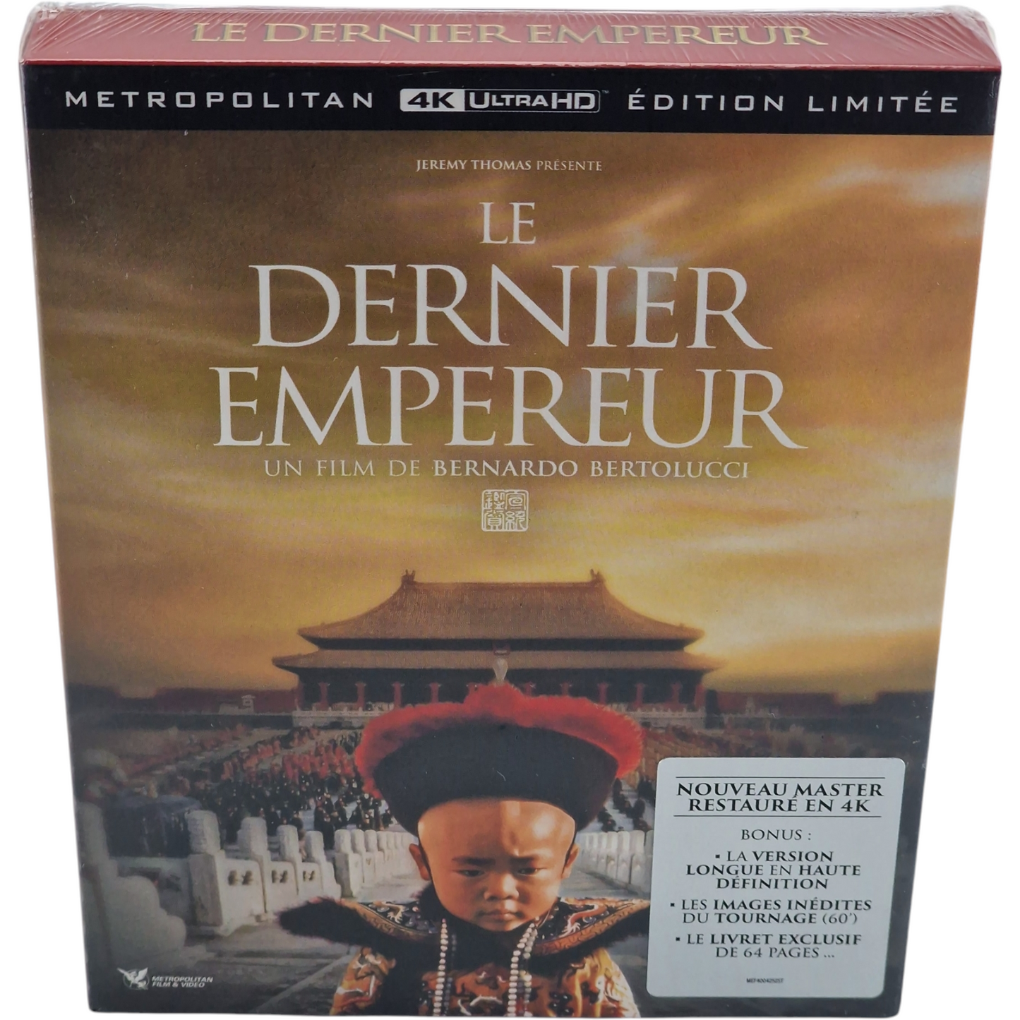 Le Dernier Empereur 4K Ultra HD + Blu-ray Édit Collector limitée DigiPack Zone B
