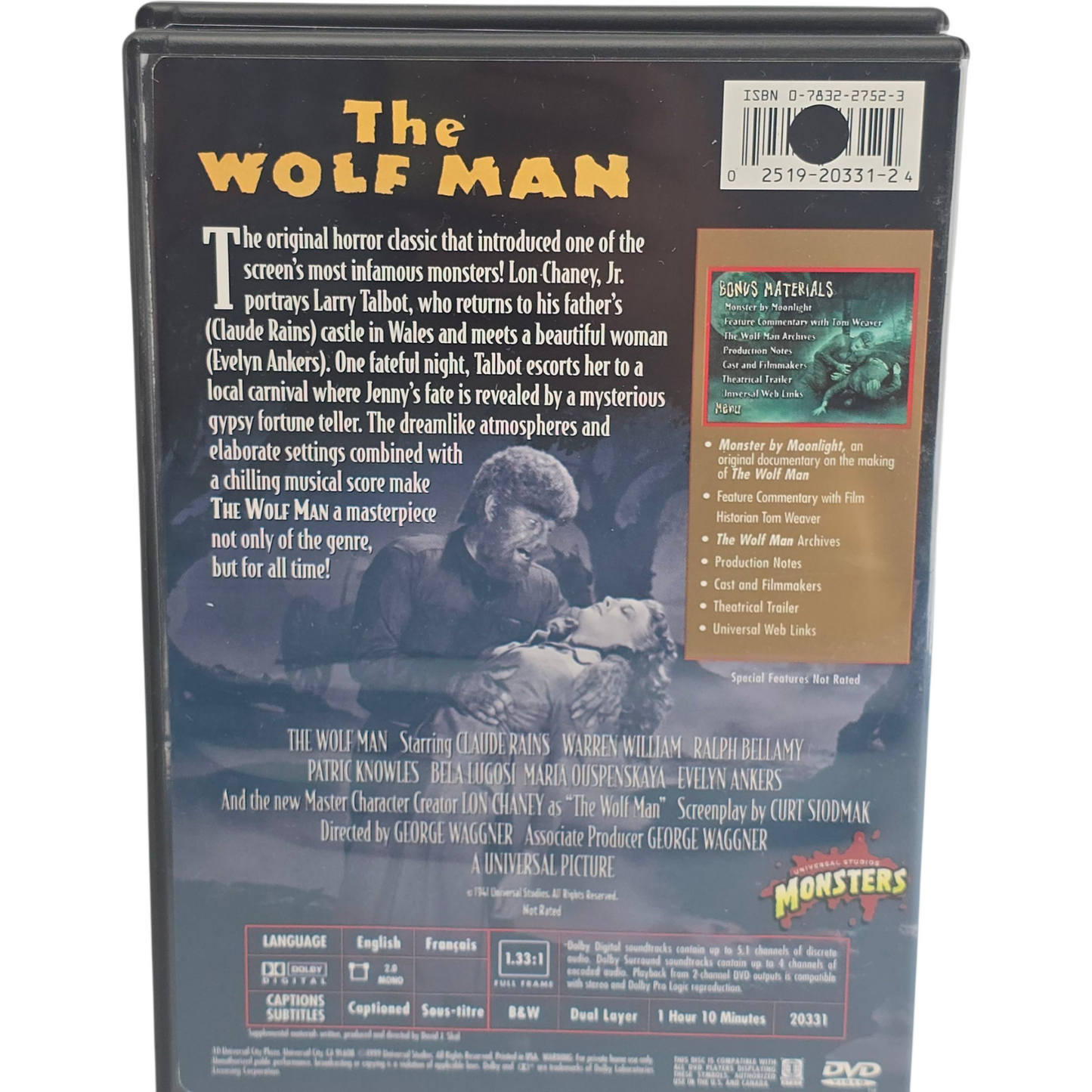 Universal Studios Classic Monster Collection DVD 9 Films Zone 1 US Import
