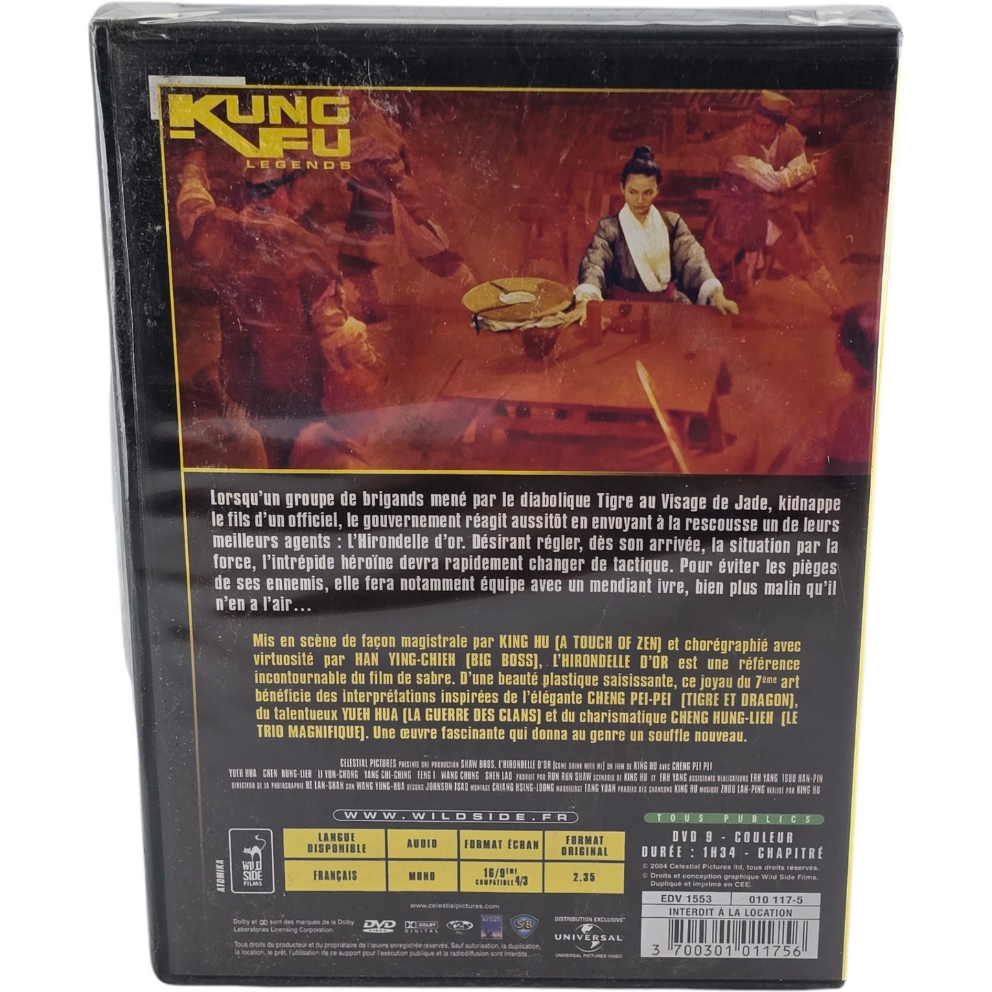 L'hirondelle D'or DVD Cheh Chang 1966 : King Hu Pei-pei Cheng 2006 Zone 2