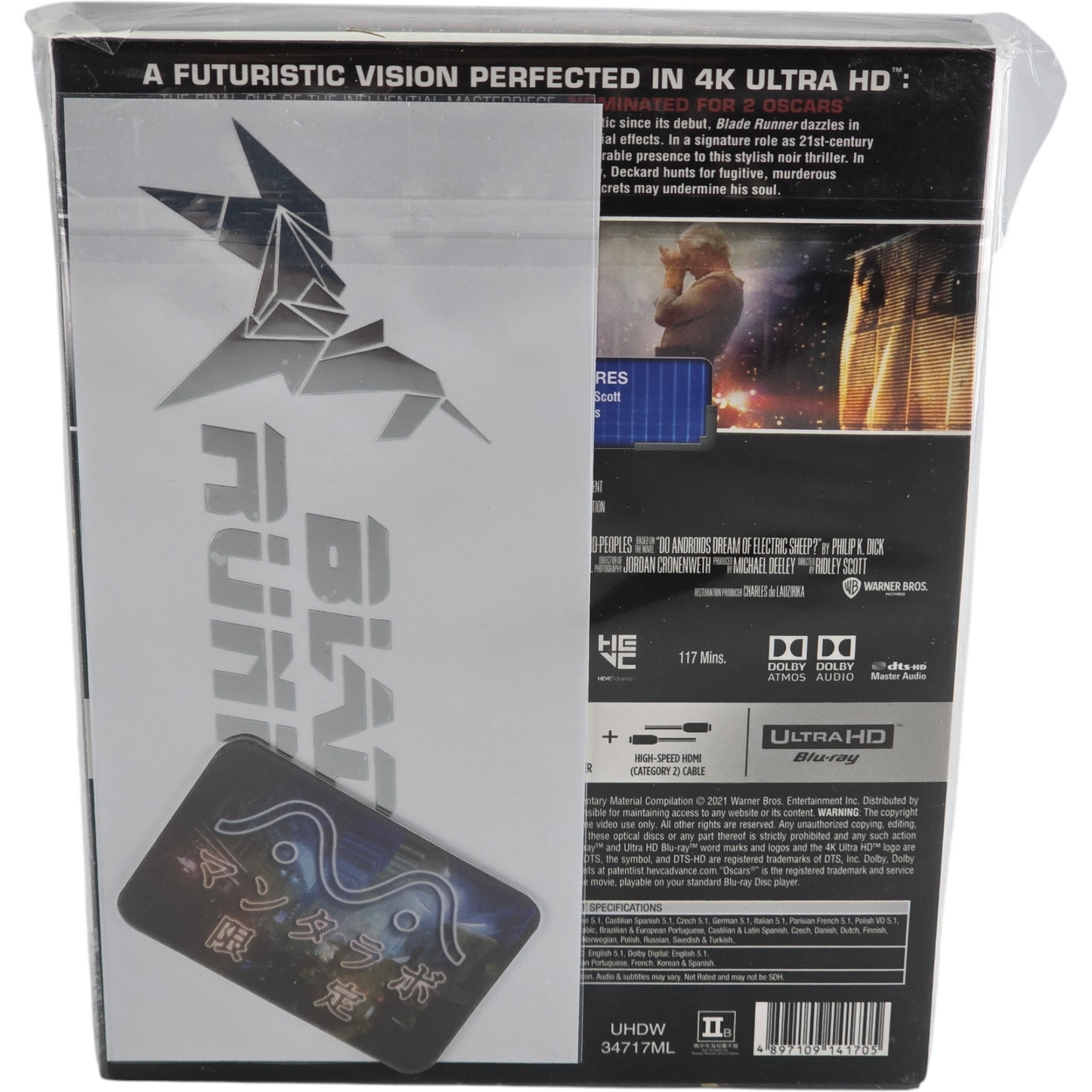 Blade Runner Final Cut 4K UHD + Blu-ray Steelbook Lenticulaire Manta lab 1000 Ex