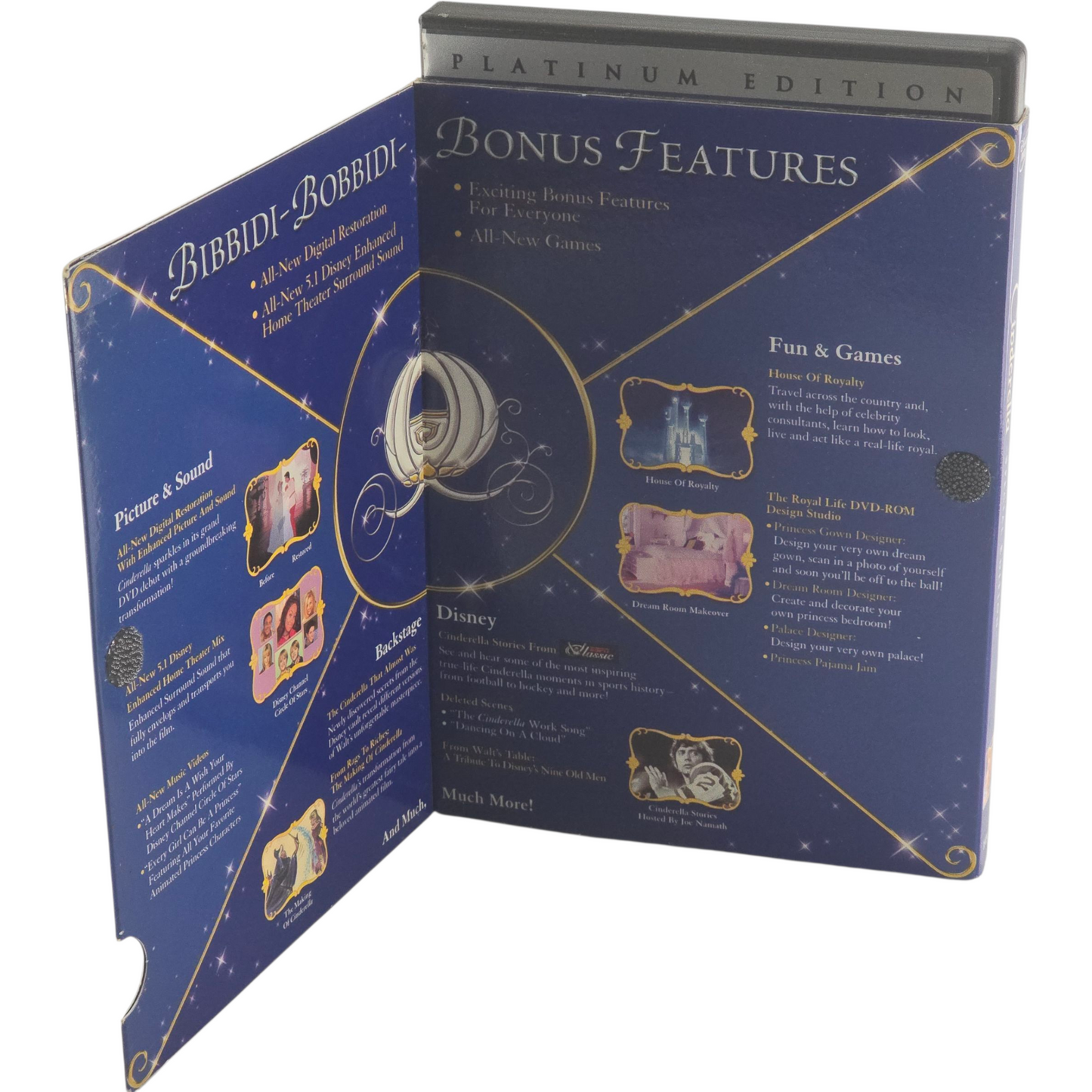 Cinderella DVD 2 Disques Classic Disney Platinum Collection Zone 1 US Import