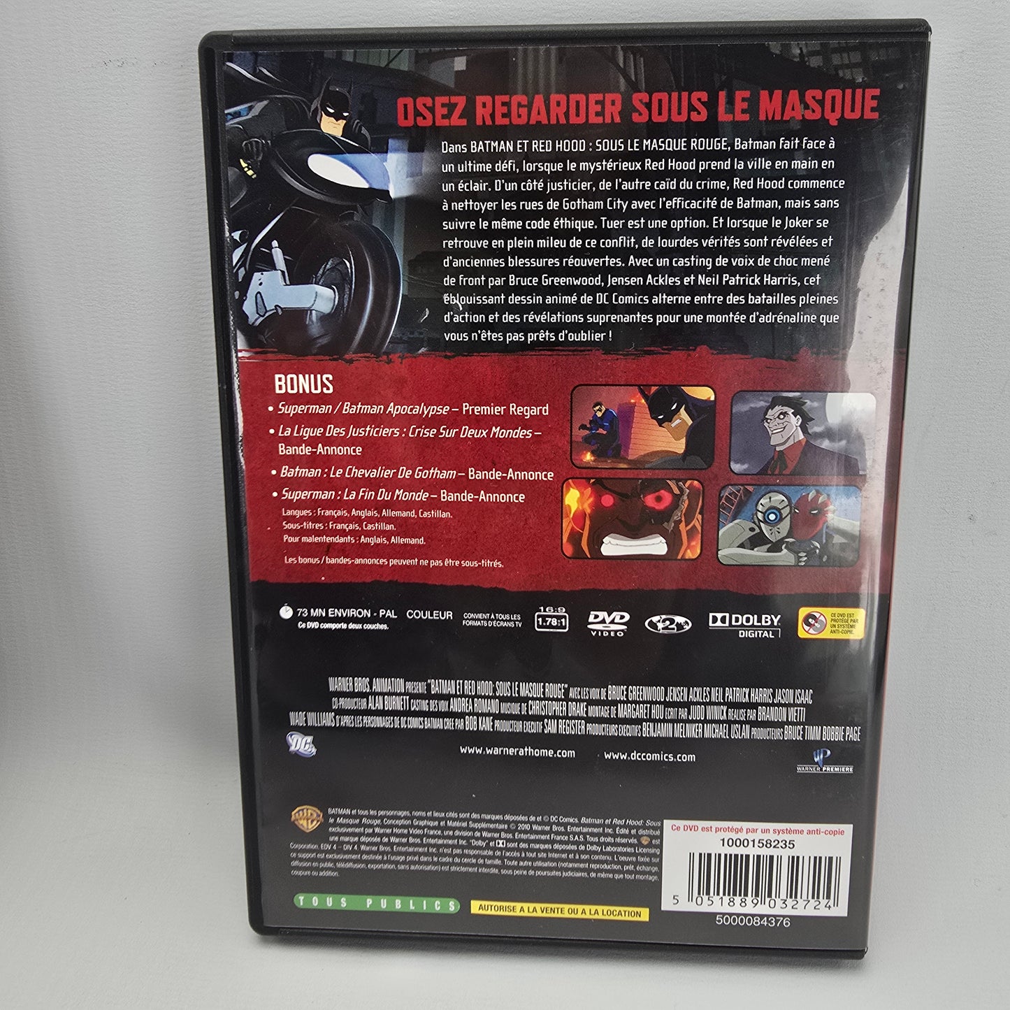 DC Universe - Coffret 3 Films DVD (Batman / Superman / Justice League) Zone 2