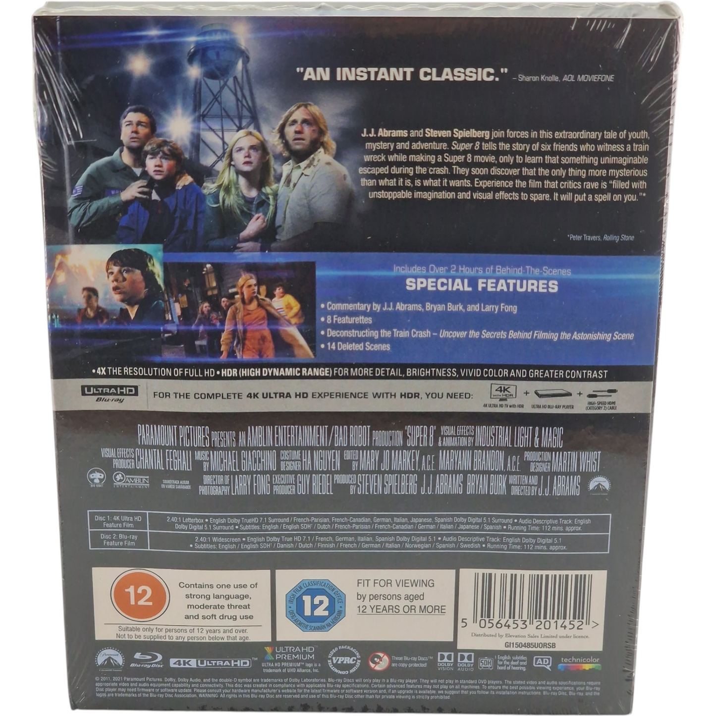 Super 8 SteelBook 4K Ultra HD + Blu-ray Red Carpet exclusive slip Zavvi Zone B