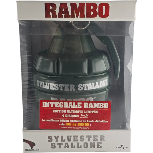 Rambo Collection Blu-ray : 4 Films Collector Coffret Grenade Packaging – Zone B