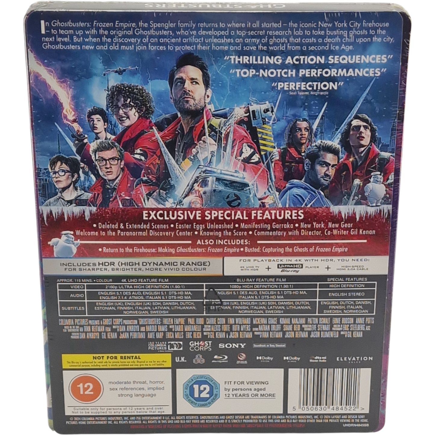 Ghostbusters: Frozen Empire : 4K Ultra HD + Blu-ray SteelBook Paul Rudd Region B