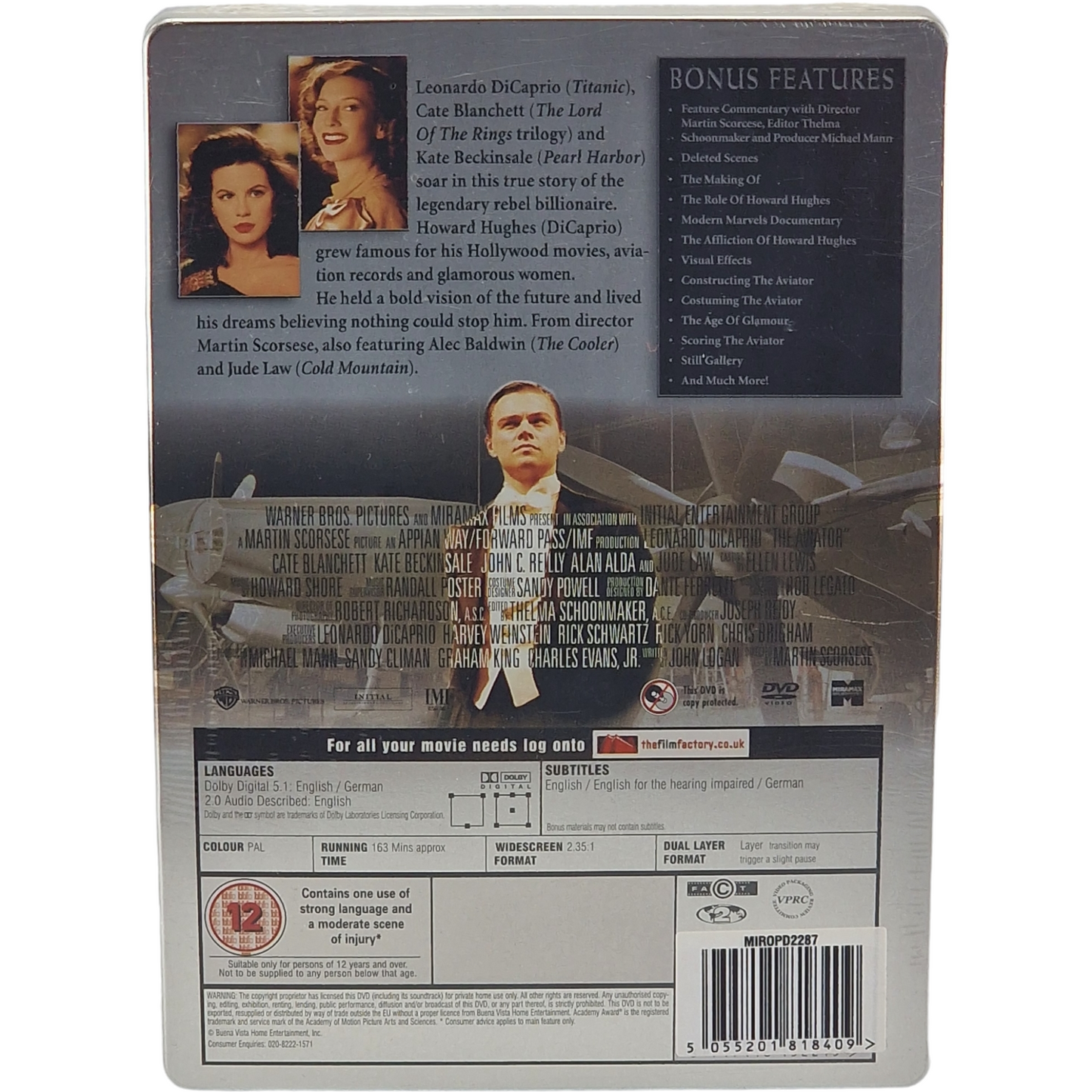 The Aviator Steelbook DVD 2011 Édit collector Leonardo DiCaprio Scorsese Libre