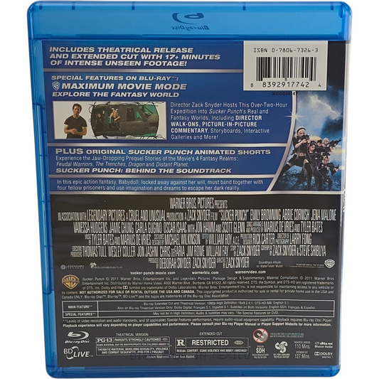 Sucker Punch Coffret 2 Blu-ray Extended Cut – Toutes zones