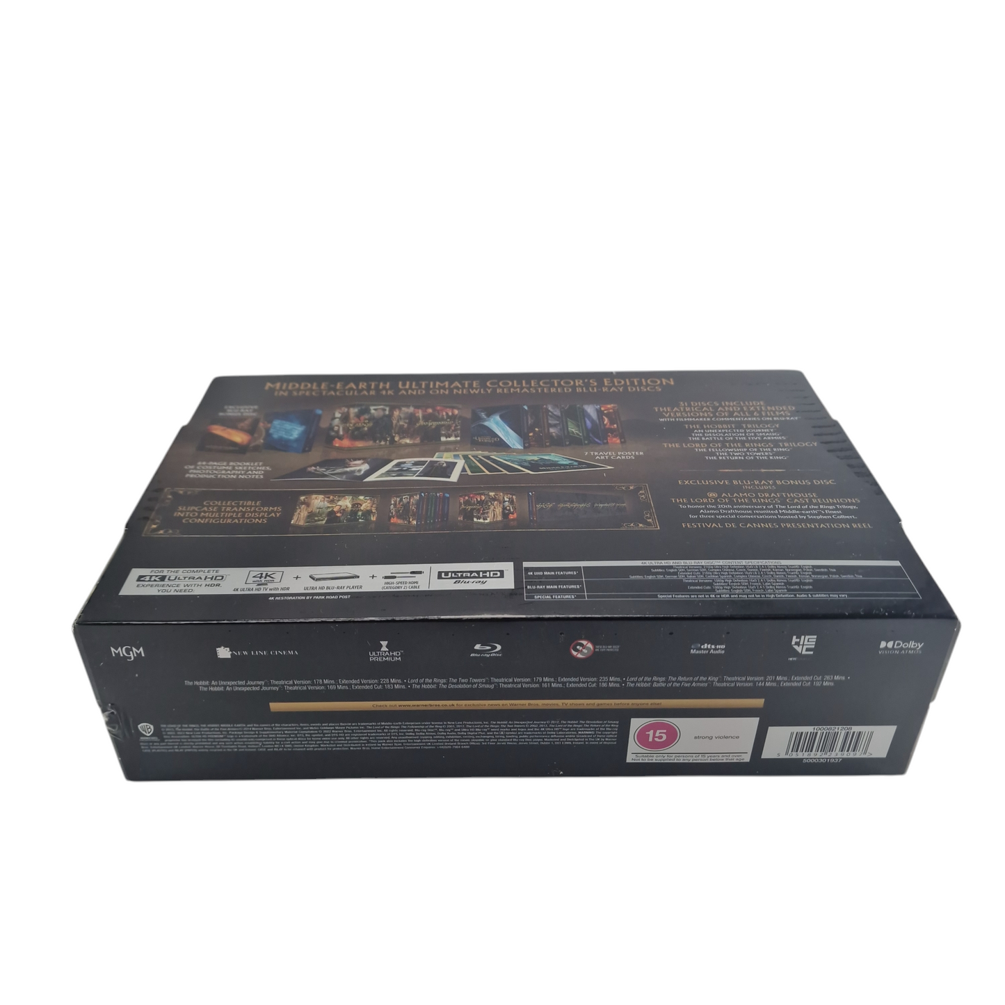 Middle-Earth:The Ultimate Collector's Set 4K Ultra HD +Blu-ray 31 Disques Zone B