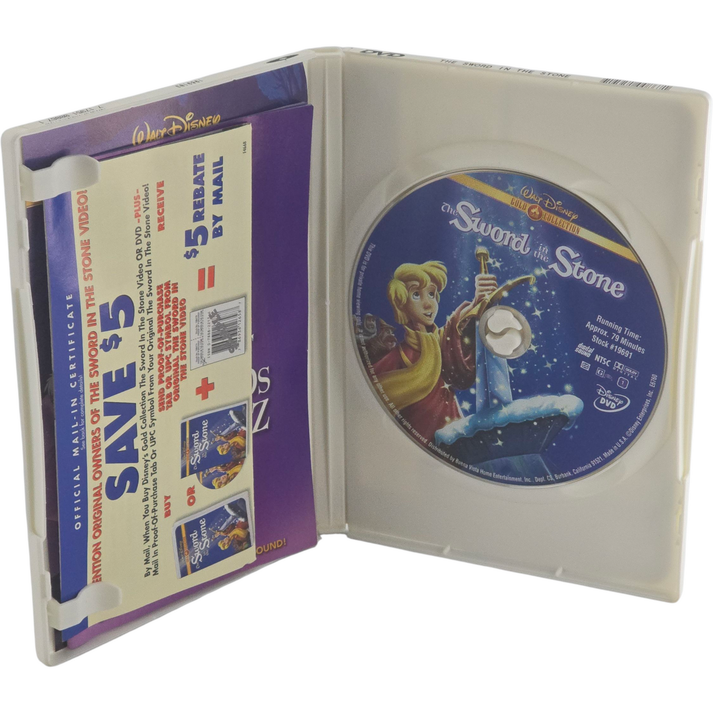 The Sword in the Stone DVD Disney Gold Classic Collection Zone 1 US Import