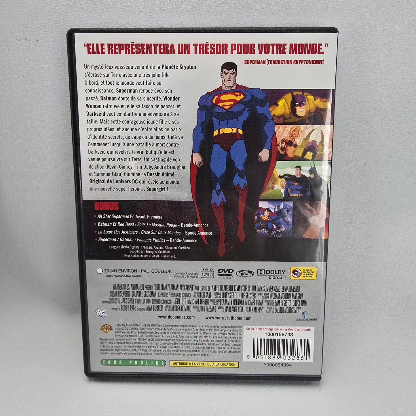 DC Universe - Coffret 3 Films DVD (Batman / Superman / Justice League) Zone 2