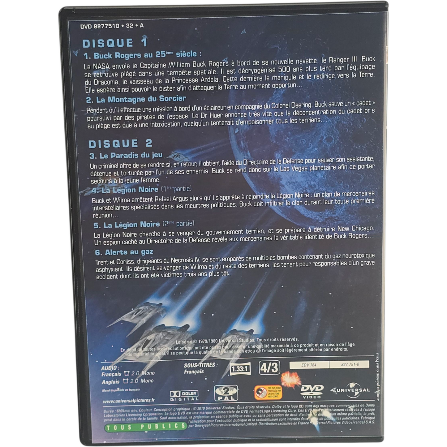 Buck Rogers Au 25ème Siècle -DVD 1979 Saisons 1 Zone 2