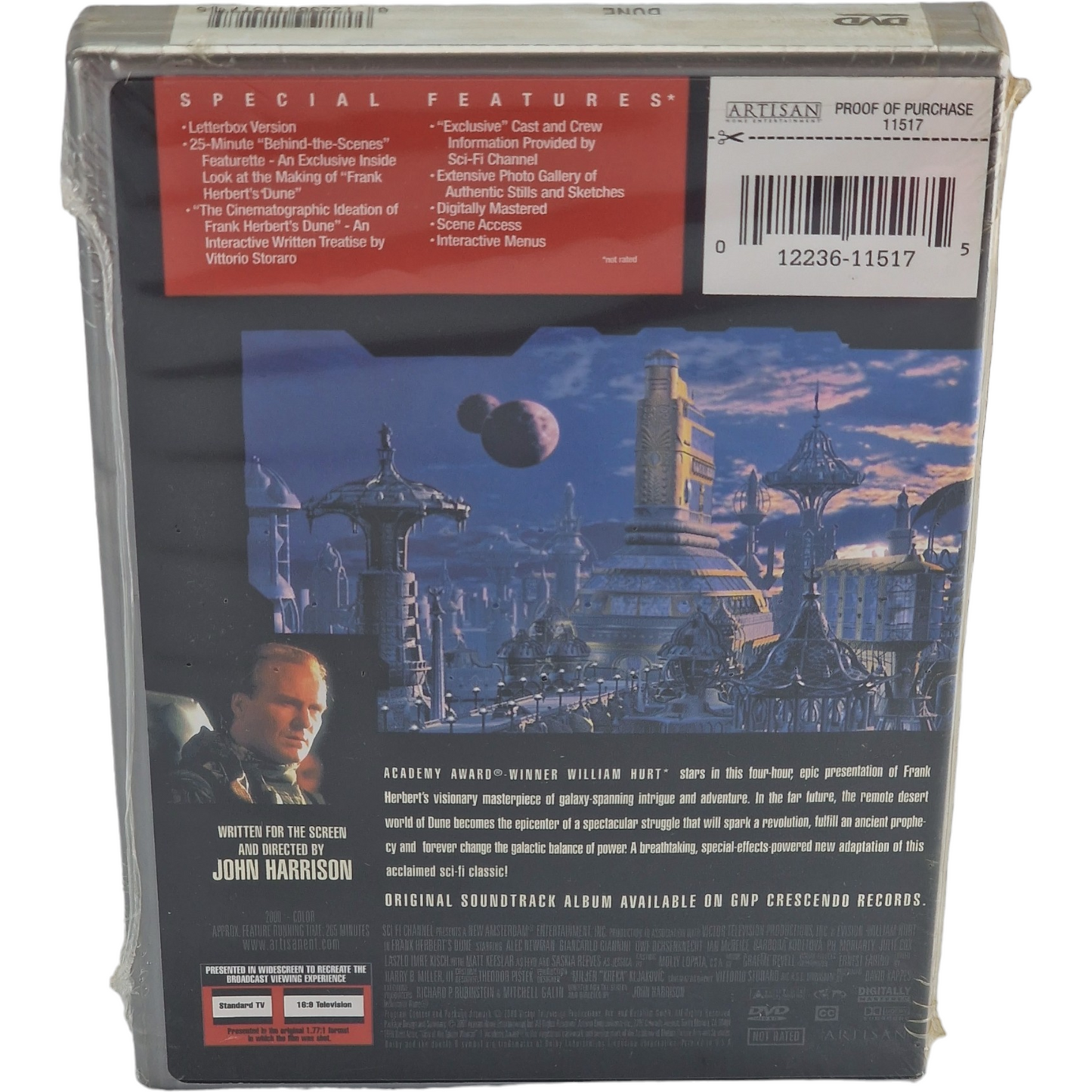 Frank Herbert's Dune 2000 DVD John Harrison William Hurt 2001 Zone 1