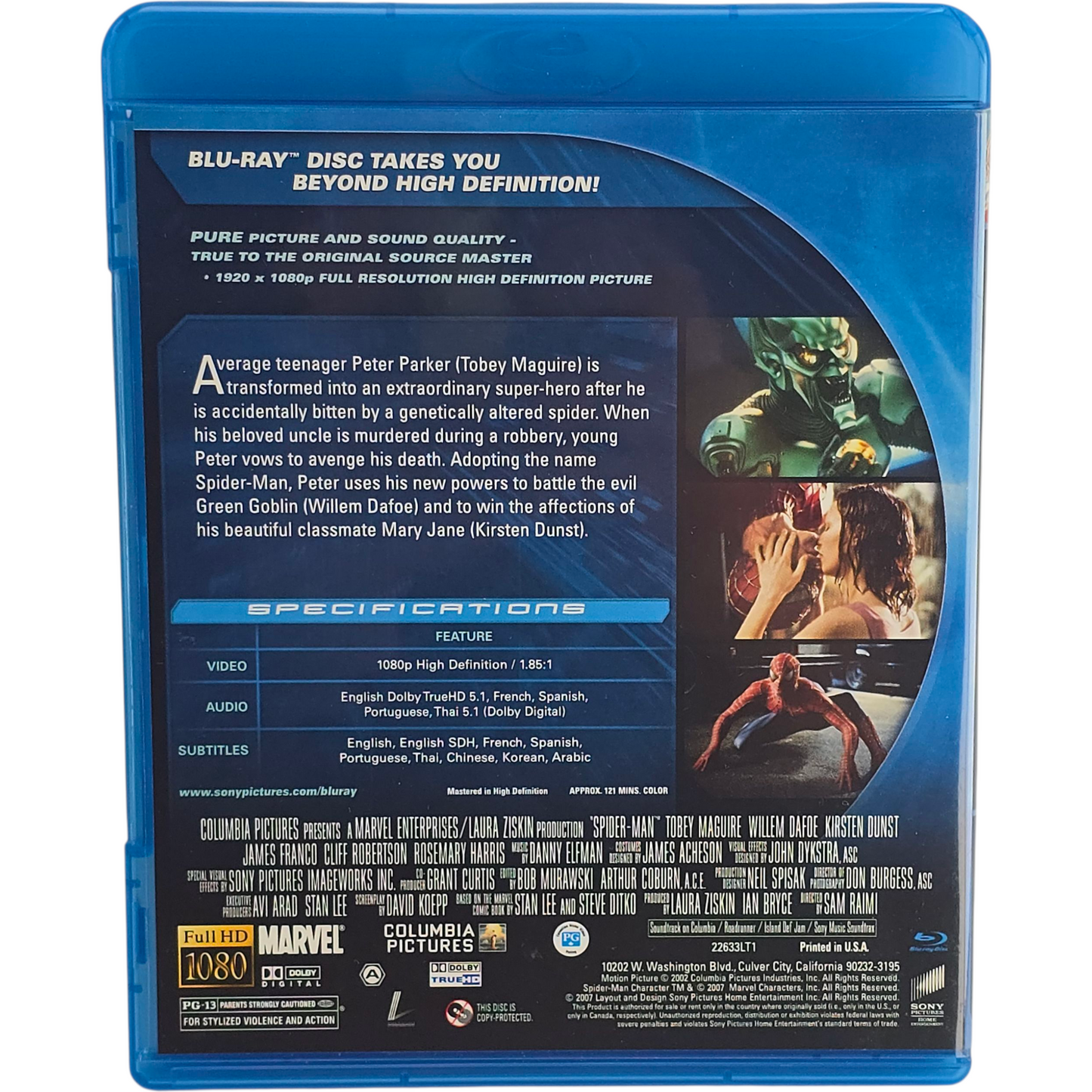 Spider-Man: Blu-ray The High Definition Trilogy 4 disques Zone 1 US Import