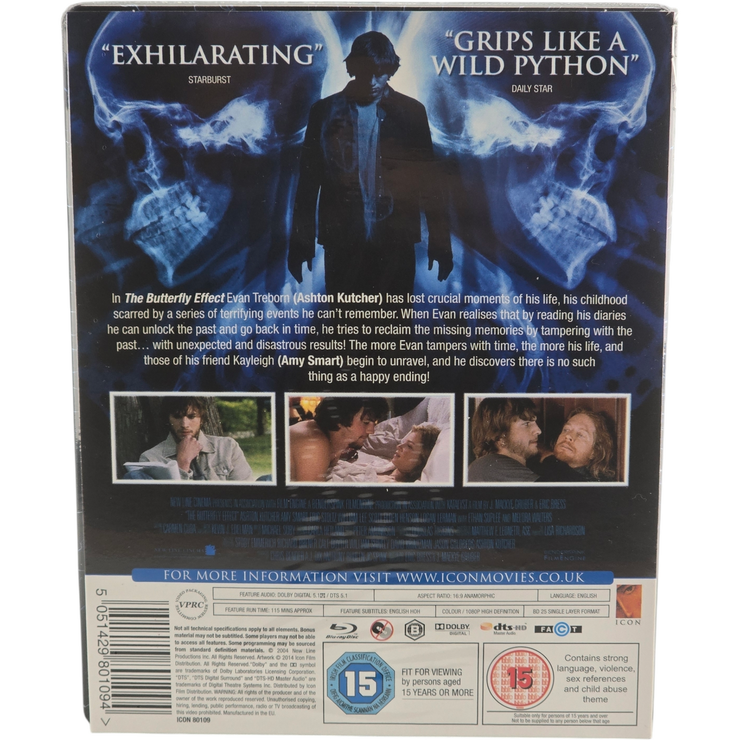 L'Effet papillon Blu-ray Steelbook Zavvi Édit limitée 2000 Ex. Ashton Kutcher B