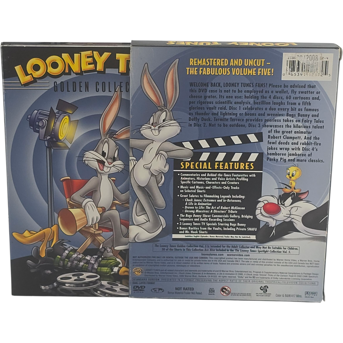 Looney Tunes DVD 4 Disques Classic Disney Golden Collection 5 Zone 1 US Import