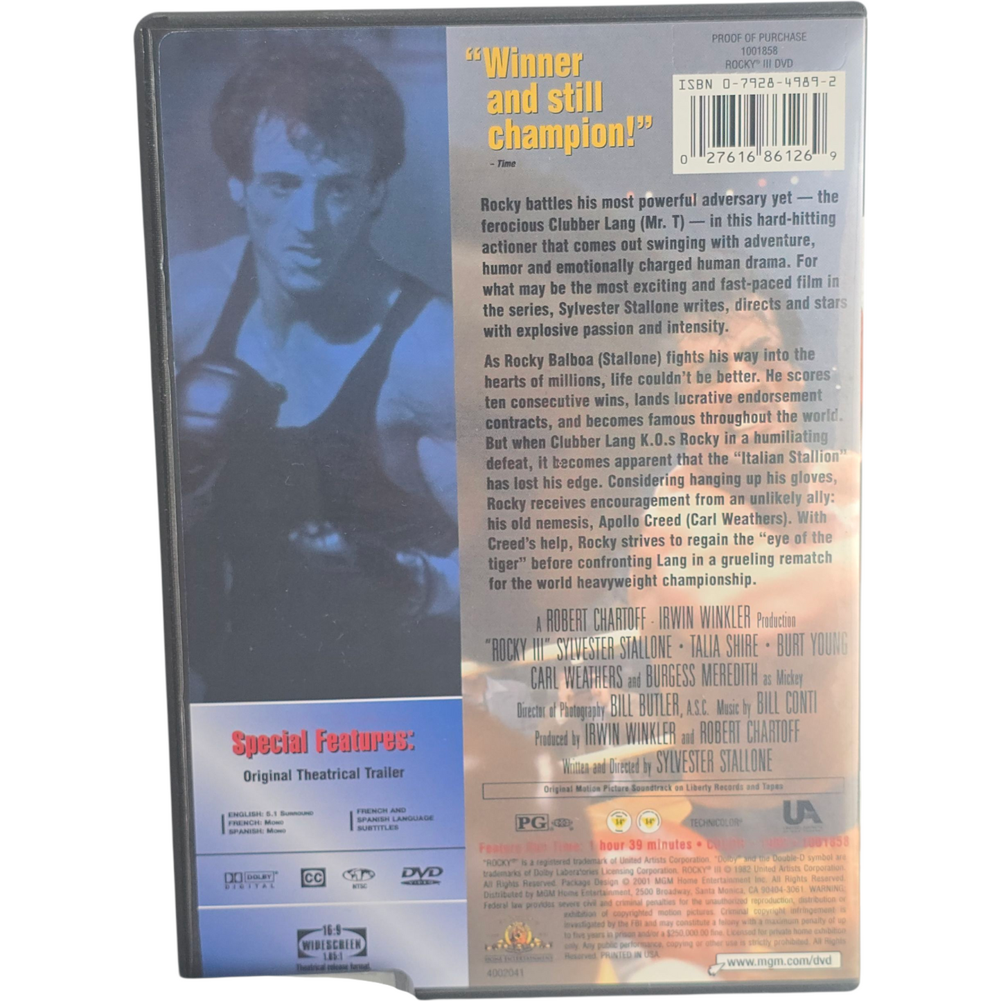 Sylvester Stallone Rocky I II III IV V DVD 5 Films Boxed Set Zone 1 US Import