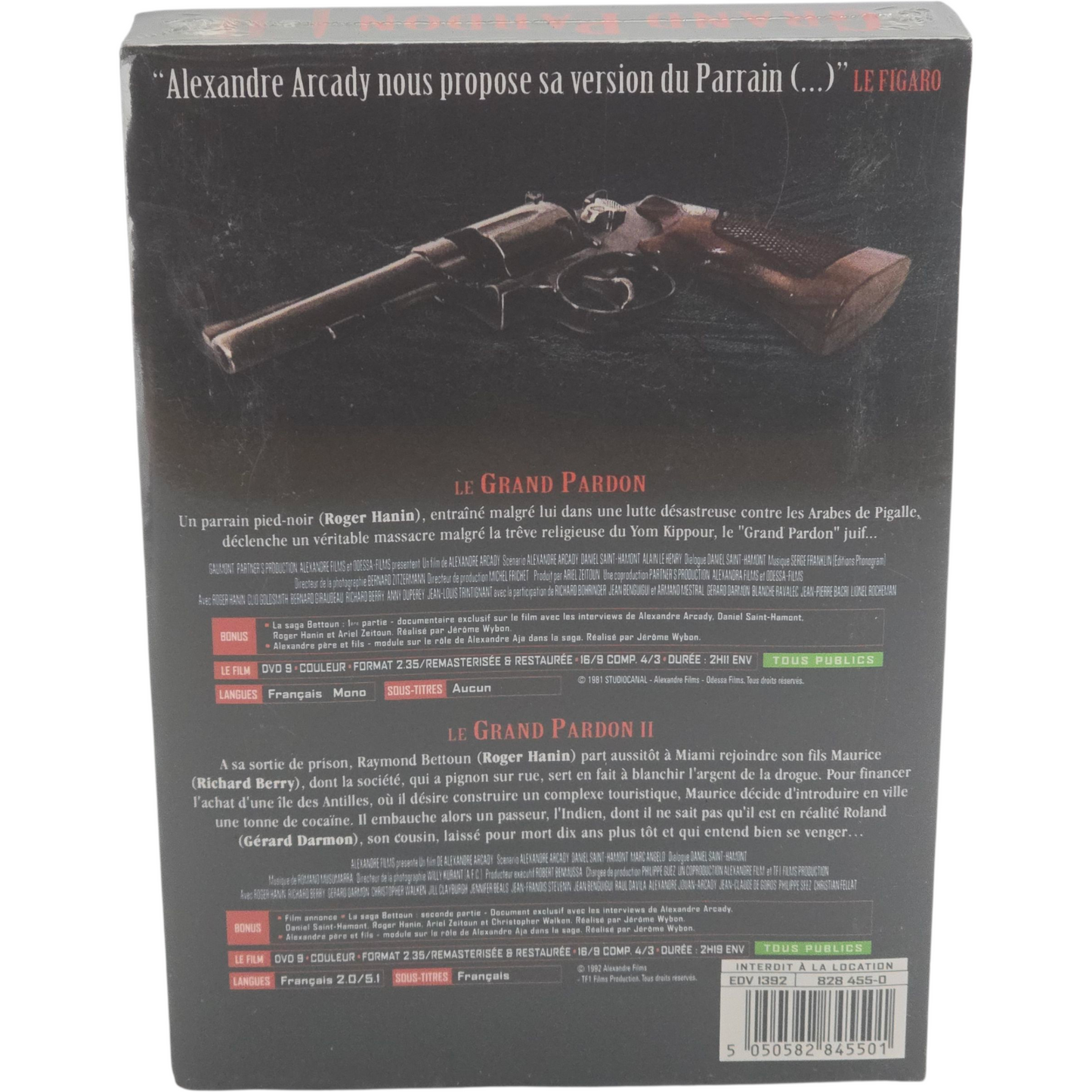 Le Grand Pardon 1 & 2  DVD   Roger Hanin, Richard Berry, Zone B
