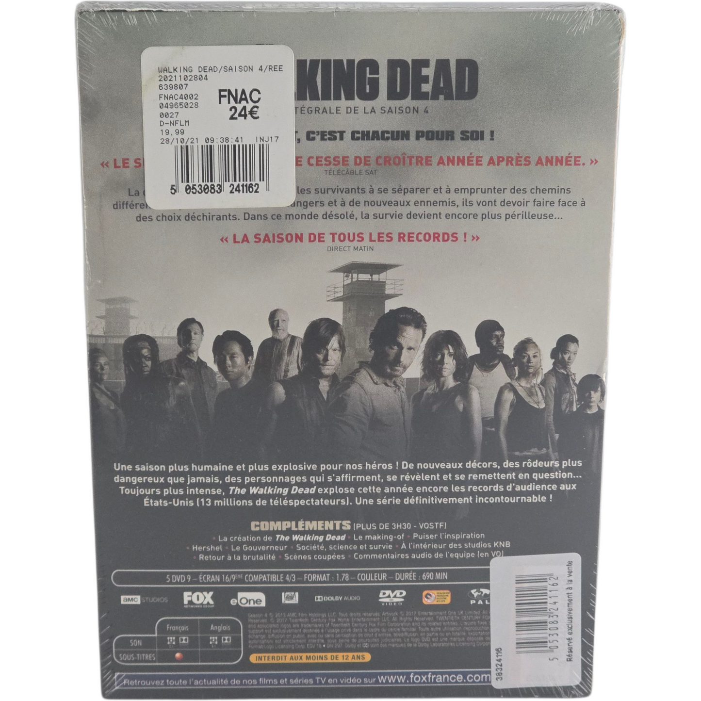 The Walking Dead :saison 4 complète DVD France Region Free 2012