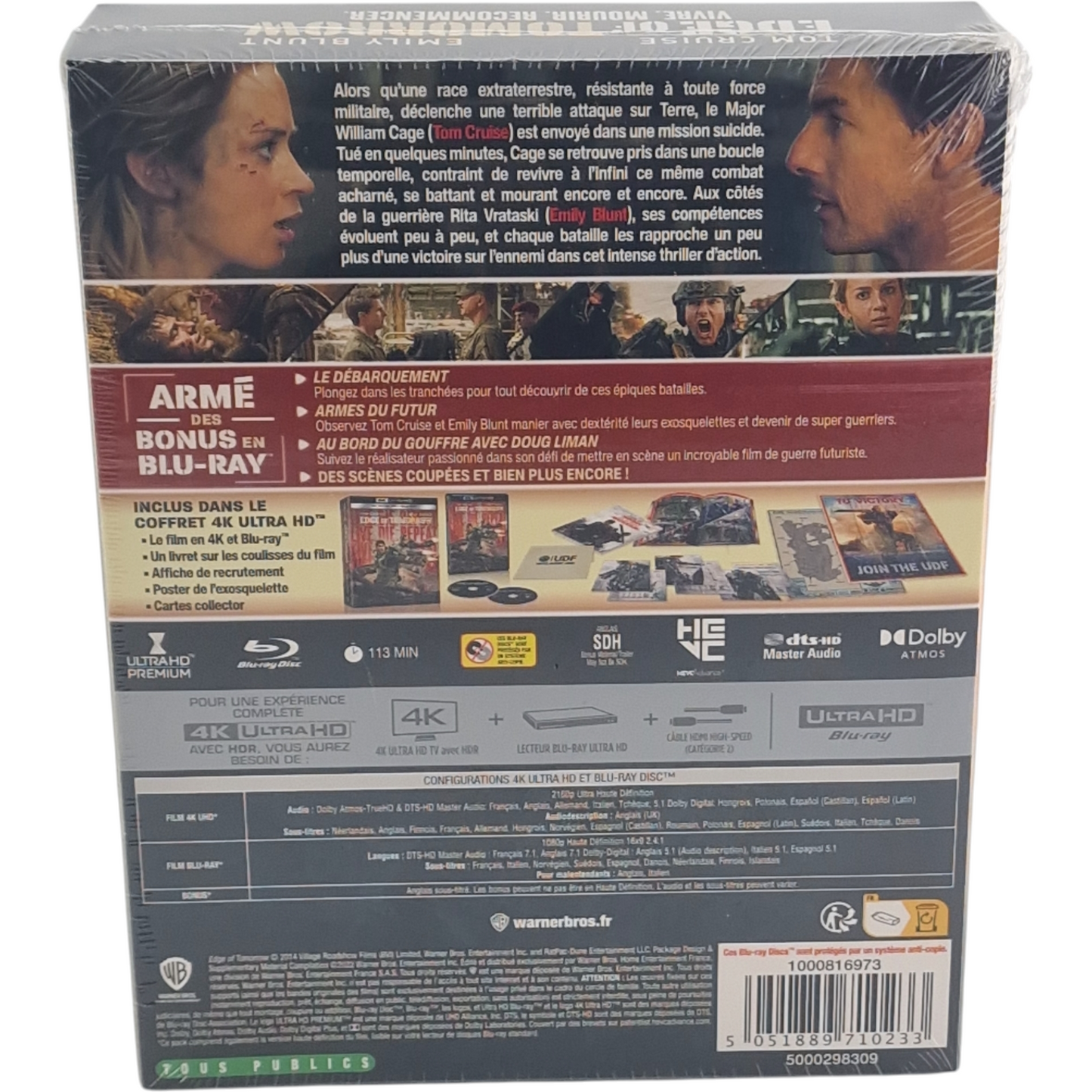Edge of Tomorrow 4K Ultra HD + Blu-ray SteelBook Collector's Edit .Tom Cruise B
