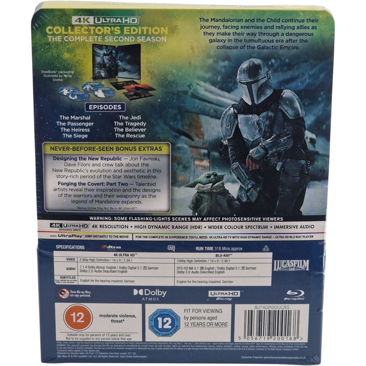The Mandalorian :2 ème saison SteelBook 4K Ultra HD + Blu-ray Collector's Libre