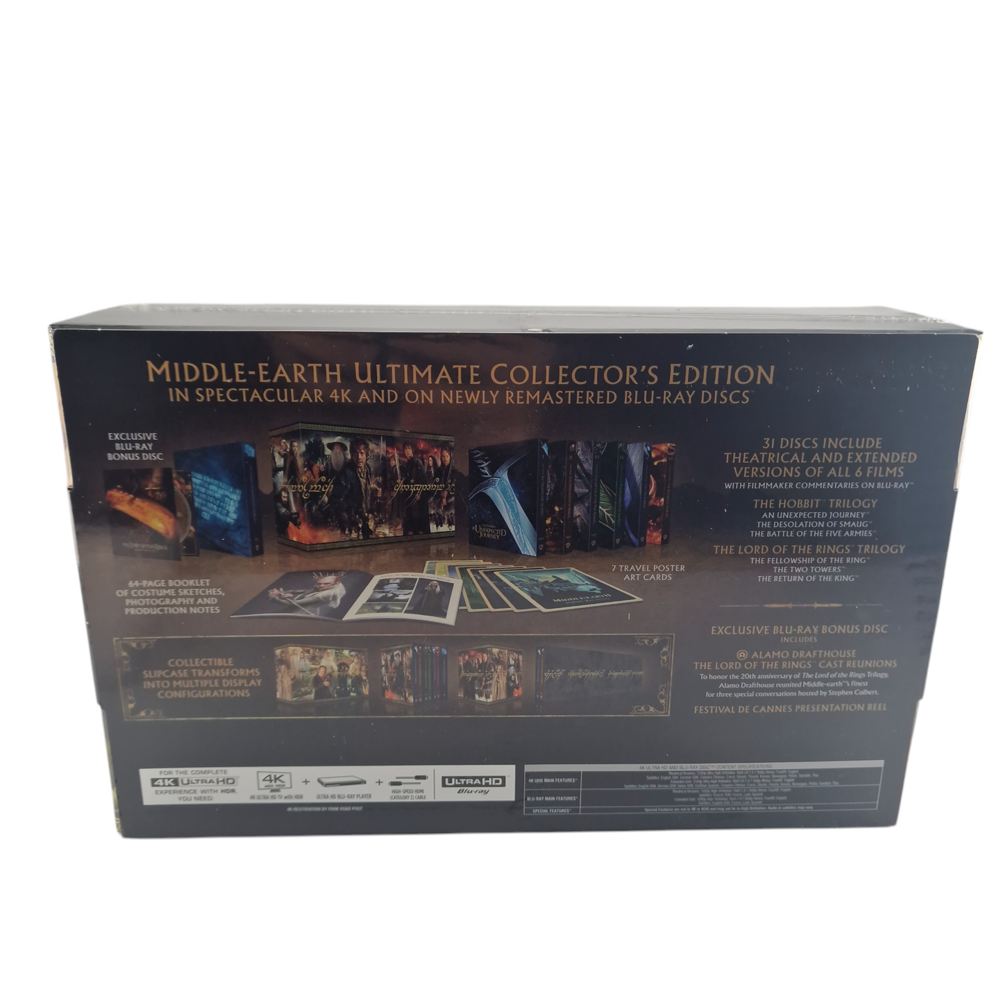 Middle-Earth:The Ultimate Collector's Set 4K Ultra HD +Blu-ray 31 Disques Zone B
