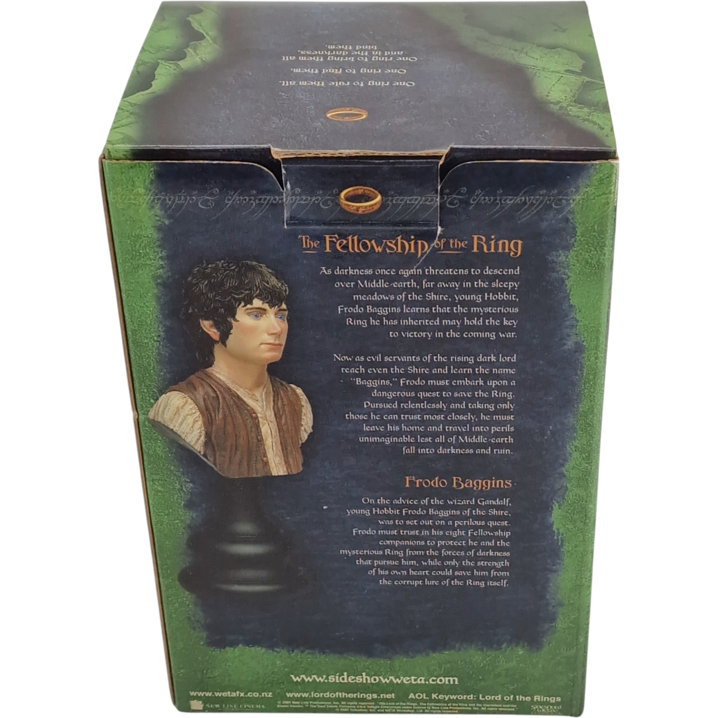 Seigneur des Anneaux Buste Resine Frodo Baggins Sideshow Weta  17,1cm Polystone