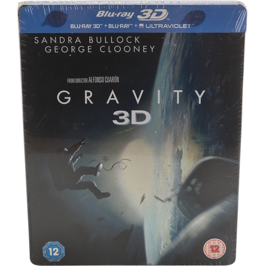 Gravity (2013) - SteelBook Blu-ray 3D + Blu-ray - Zone A + Zone B - vue 2