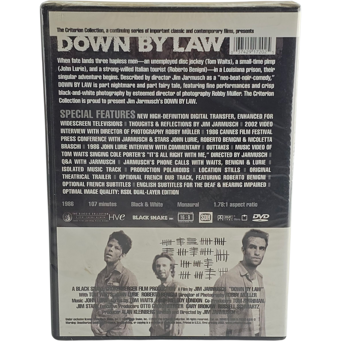 Down by Law 1986 DVD Criterion Collection Roberto Benigni Région 1  VF