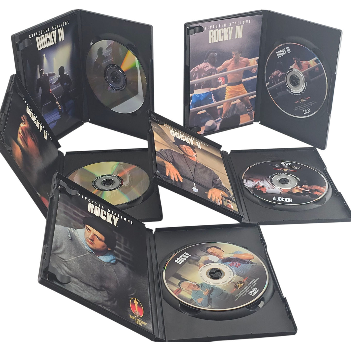 Sylvester Stallone Rocky I II III IV V DVD 5 Films Boxed Set Zone 1 US Import