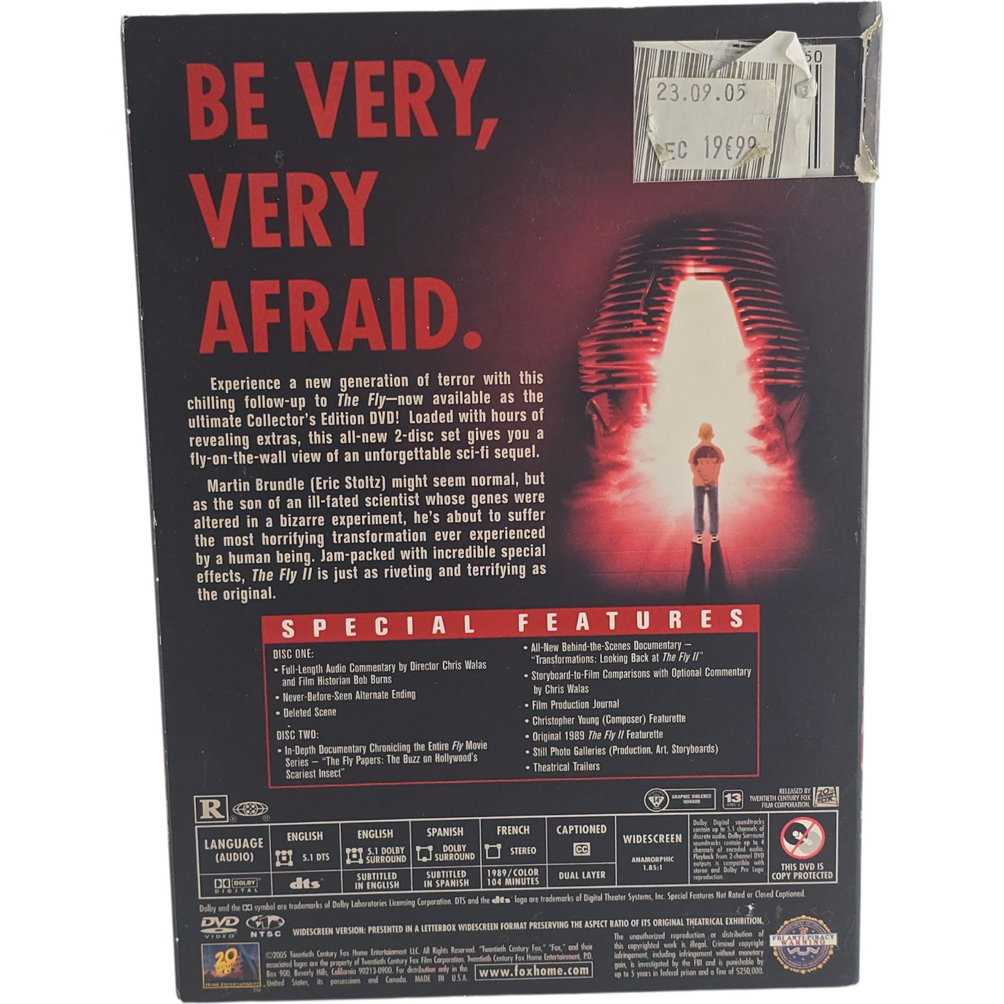 The Fly II DVD Collector's Edition 1989 Zone 1 Chris Walas Import USA