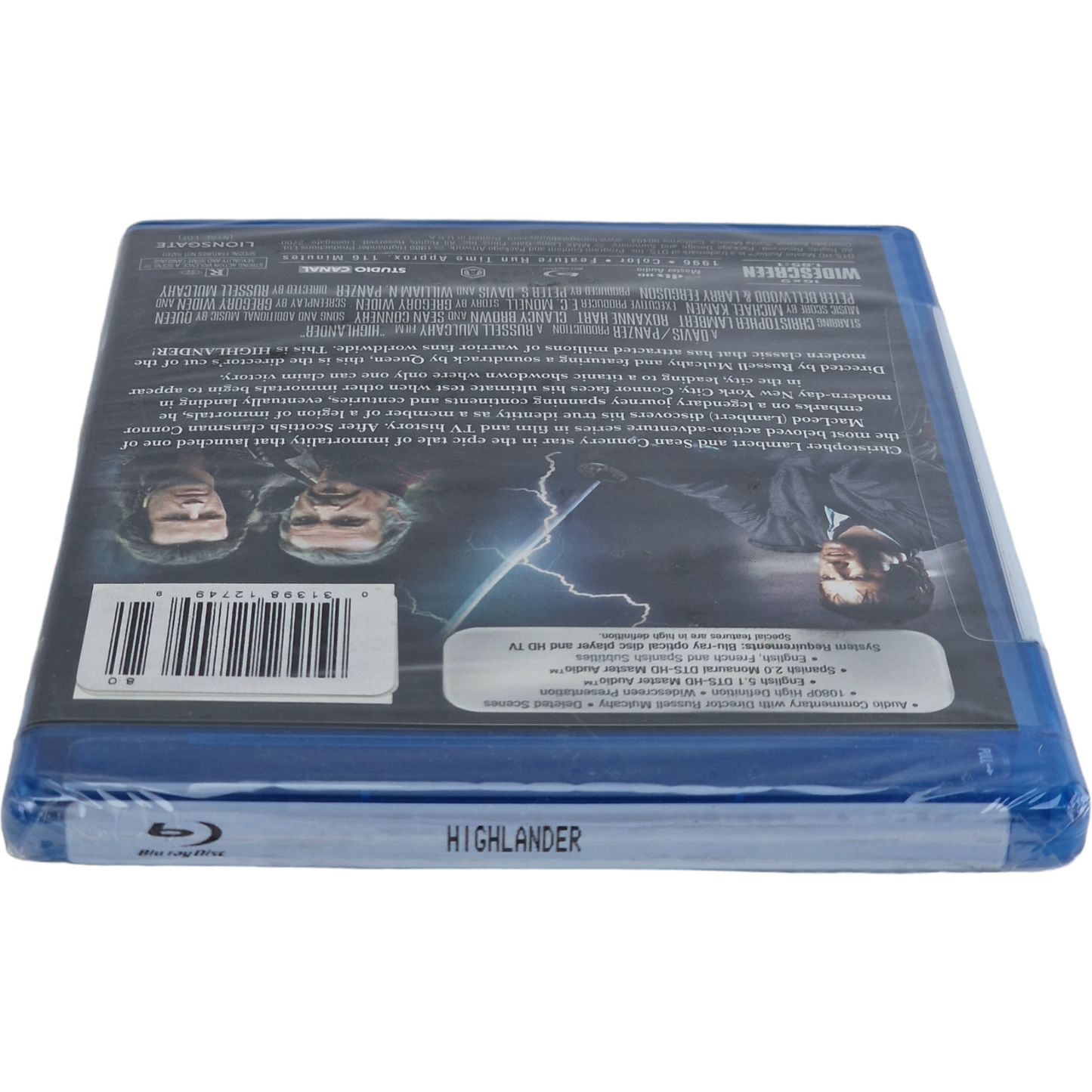 Highlander 1986 Blu-ray Christopher Lambert, Sean Connery 2012 Region Libre