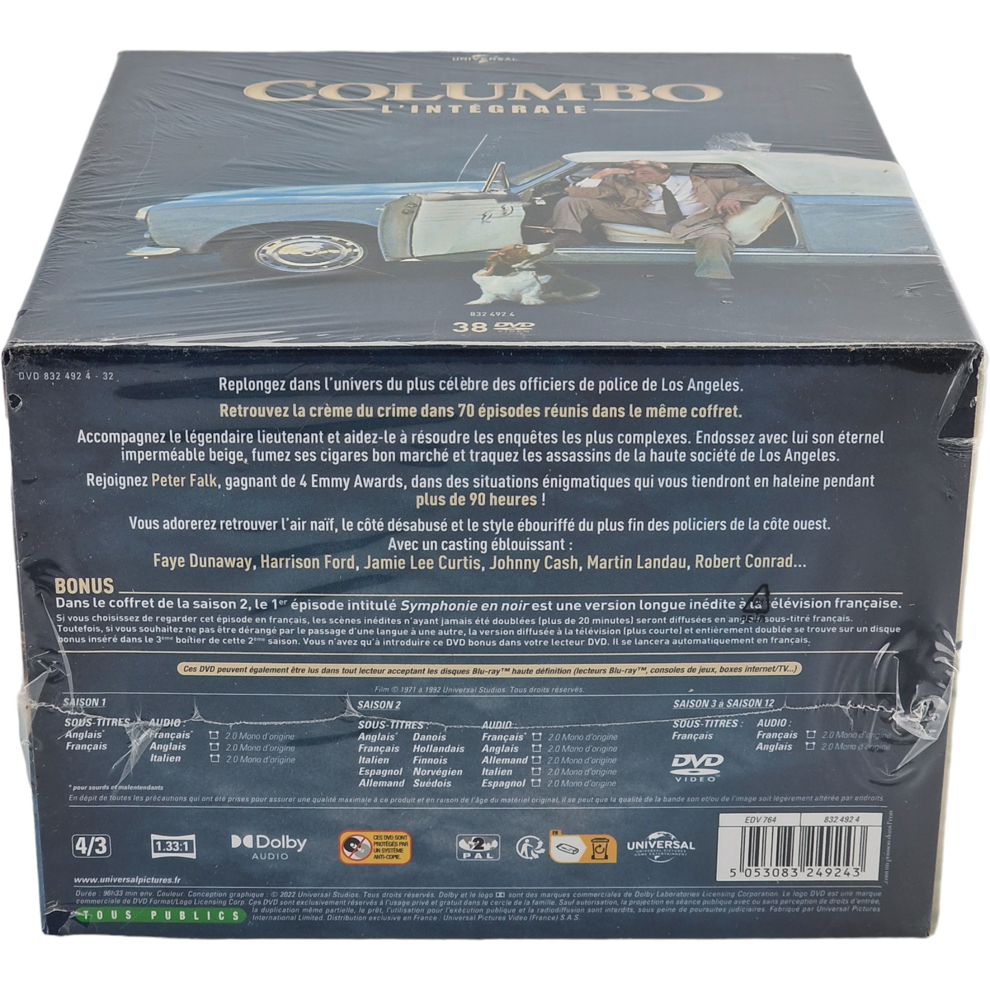 Columbo-L'intégrale des Saisons 1 à 12 Coffret 38 DVD Peter Falk Zone 2