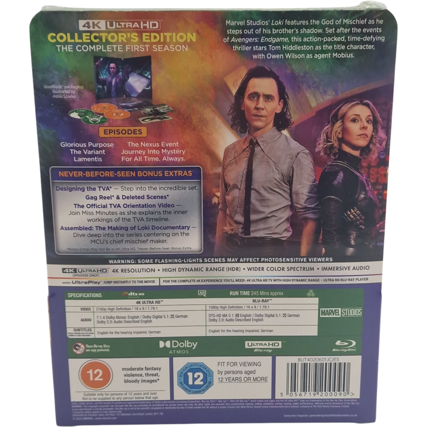 Loki : série 1 ère Saison SteelBook 4K Ultra HD + Blu-ray Limt Collector's Libre