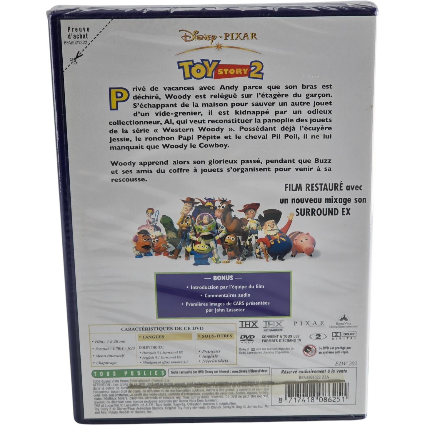 Toy Story 2 DVD John Lasseter Disney Pixar Region 2