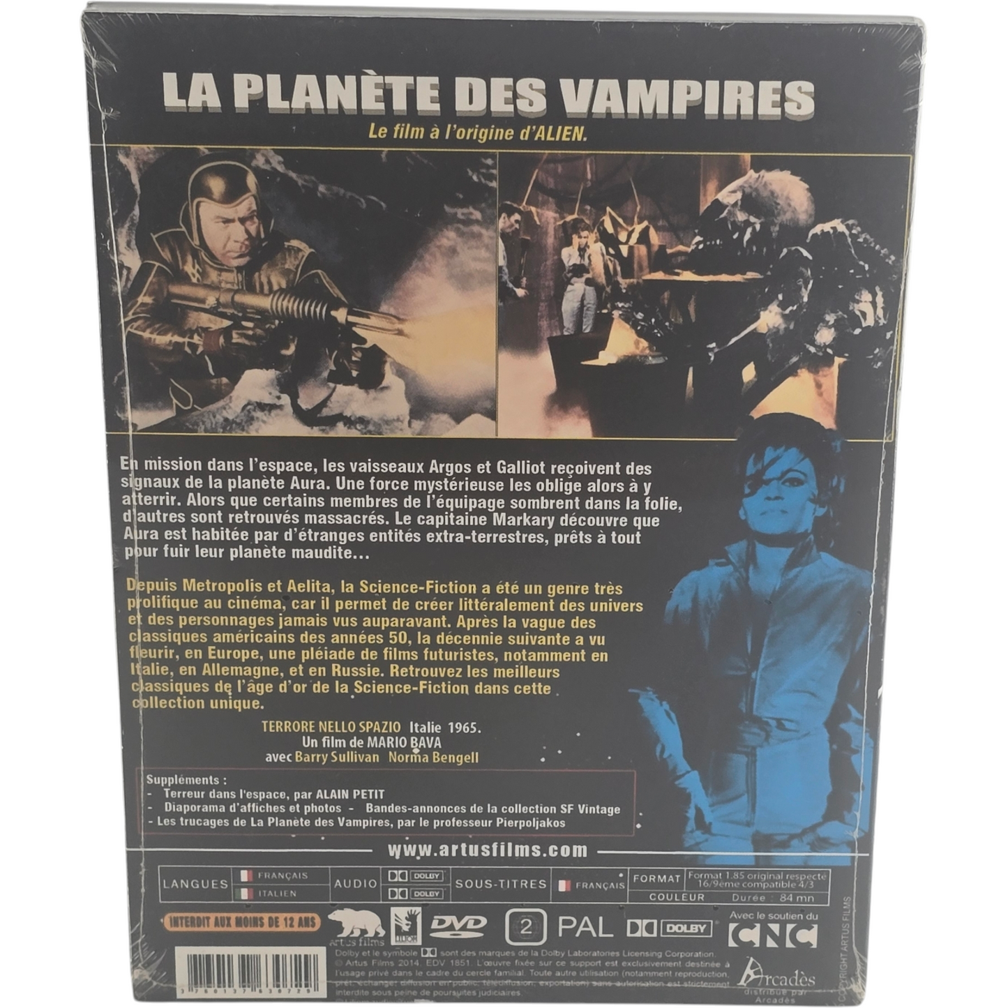 La Planète des vampires DVD mario bava sullivan barry Norma Bengell Zone 2