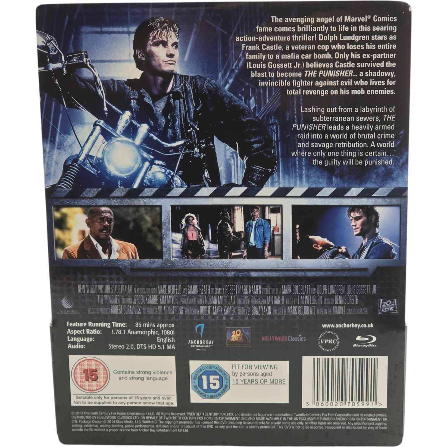 The Punisher Blu-ray SteelBook Débossé limitée Zavvi 3000 Ex Dolph Lundgren B